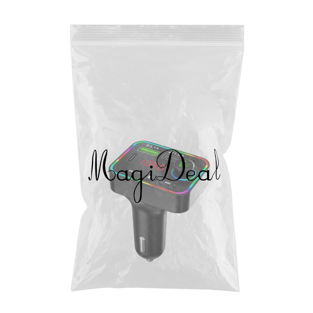 Quick 3.1 Car Charger Adapter FM Transmitter Dual USB Port Digital Display