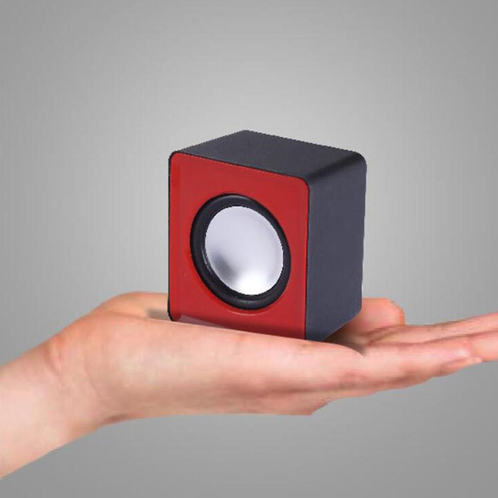 Mini Computer Speakers Stereo2.0 Subwoofer for Home Use Office Tablet Red
