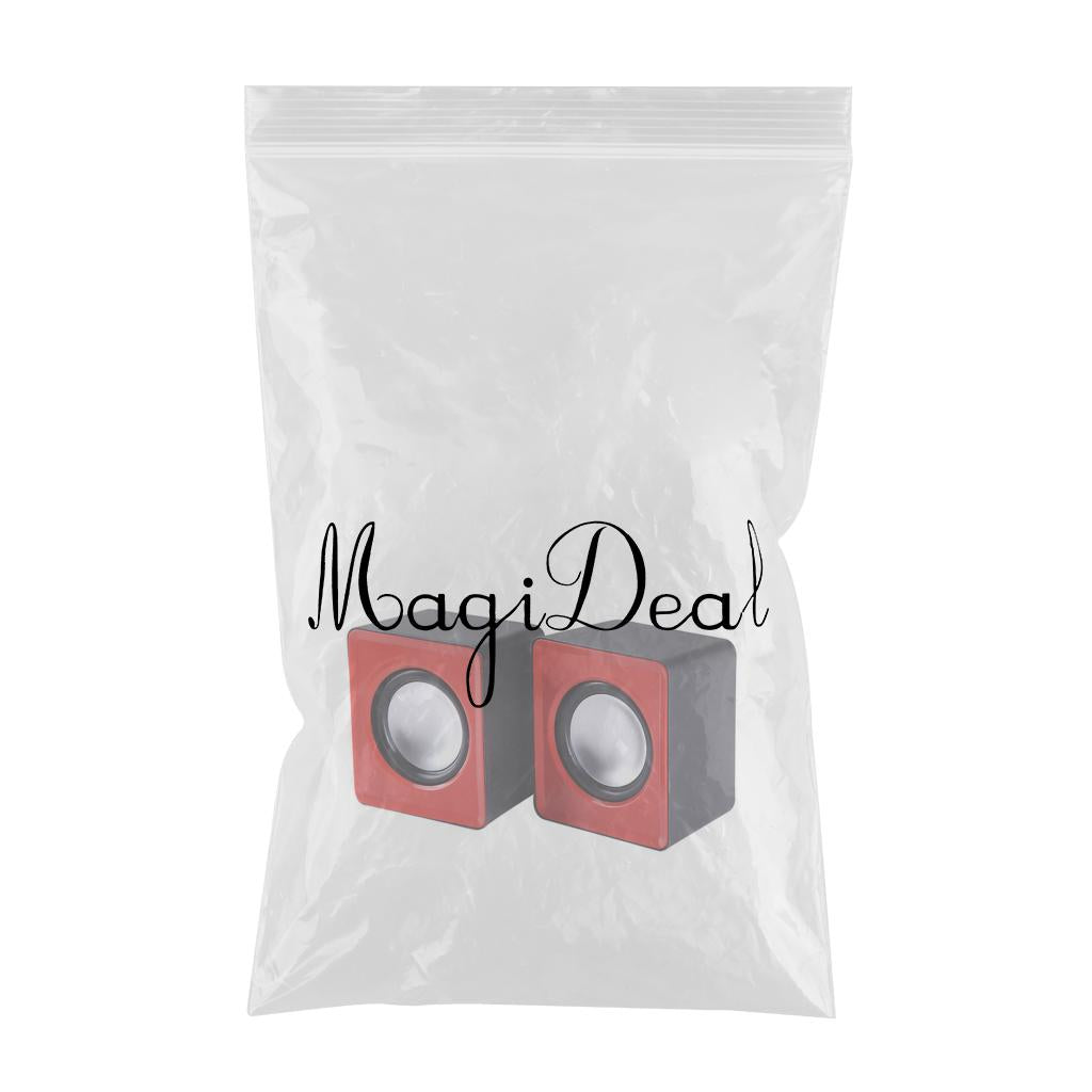 Mini Computer Speakers Stereo2.0 Subwoofer for Home Use Office Tablet Red