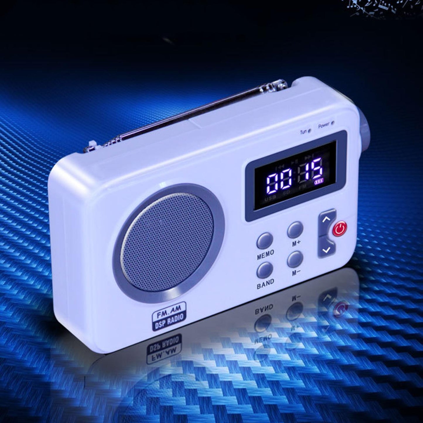 Portable AM LCD Display Big Speaker Earphone Plug for Gift Home Office