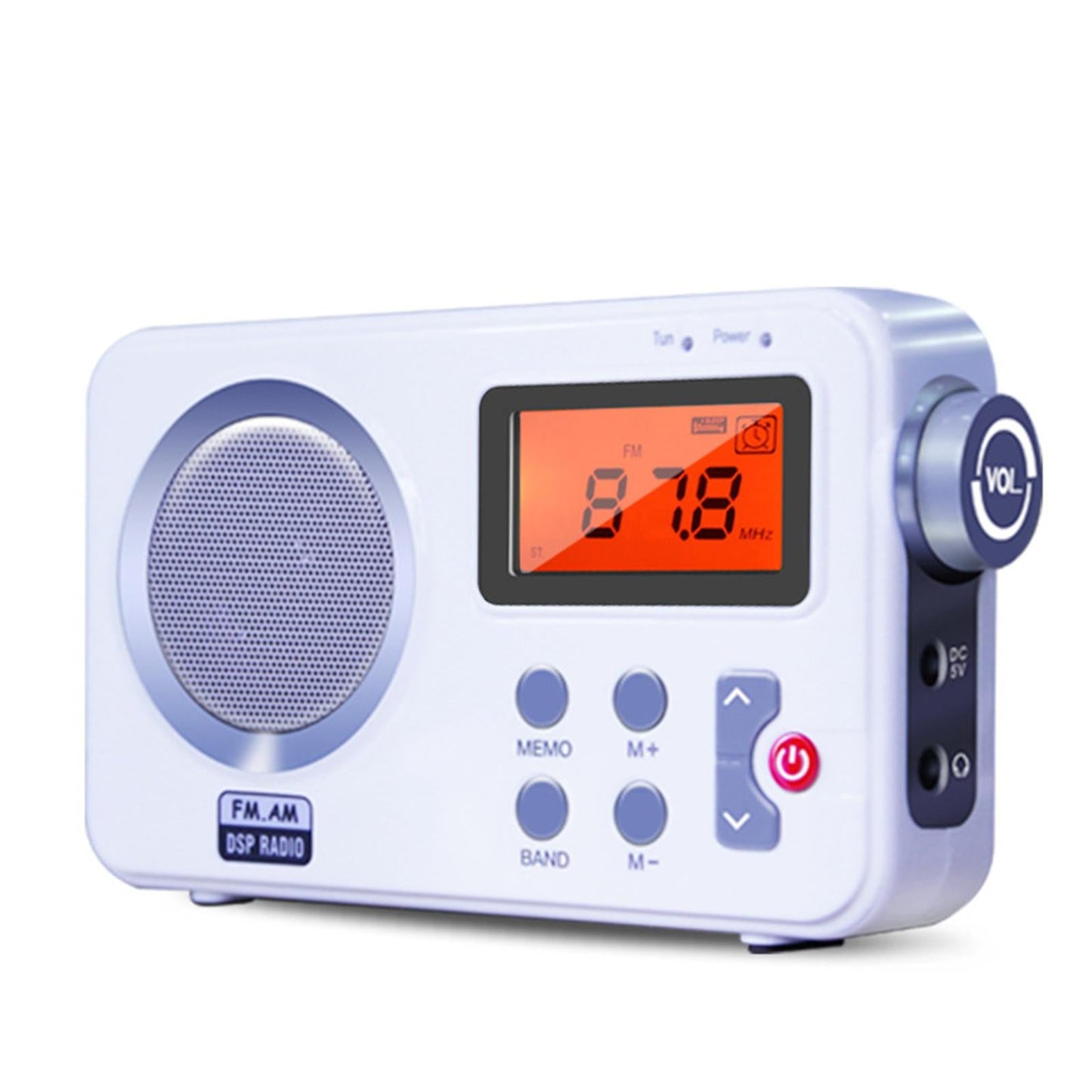 Portable AM LCD Display Big Speaker Earphone Plug for Gift Home Office