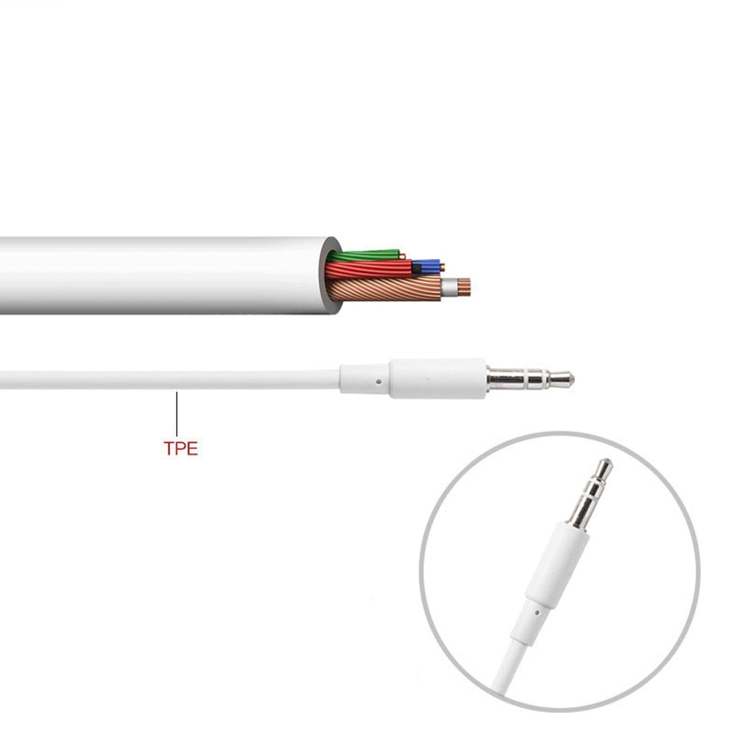 Over-Ear Headphone 3.5mm Foldable for Recording Cellphone Office Comfortable White