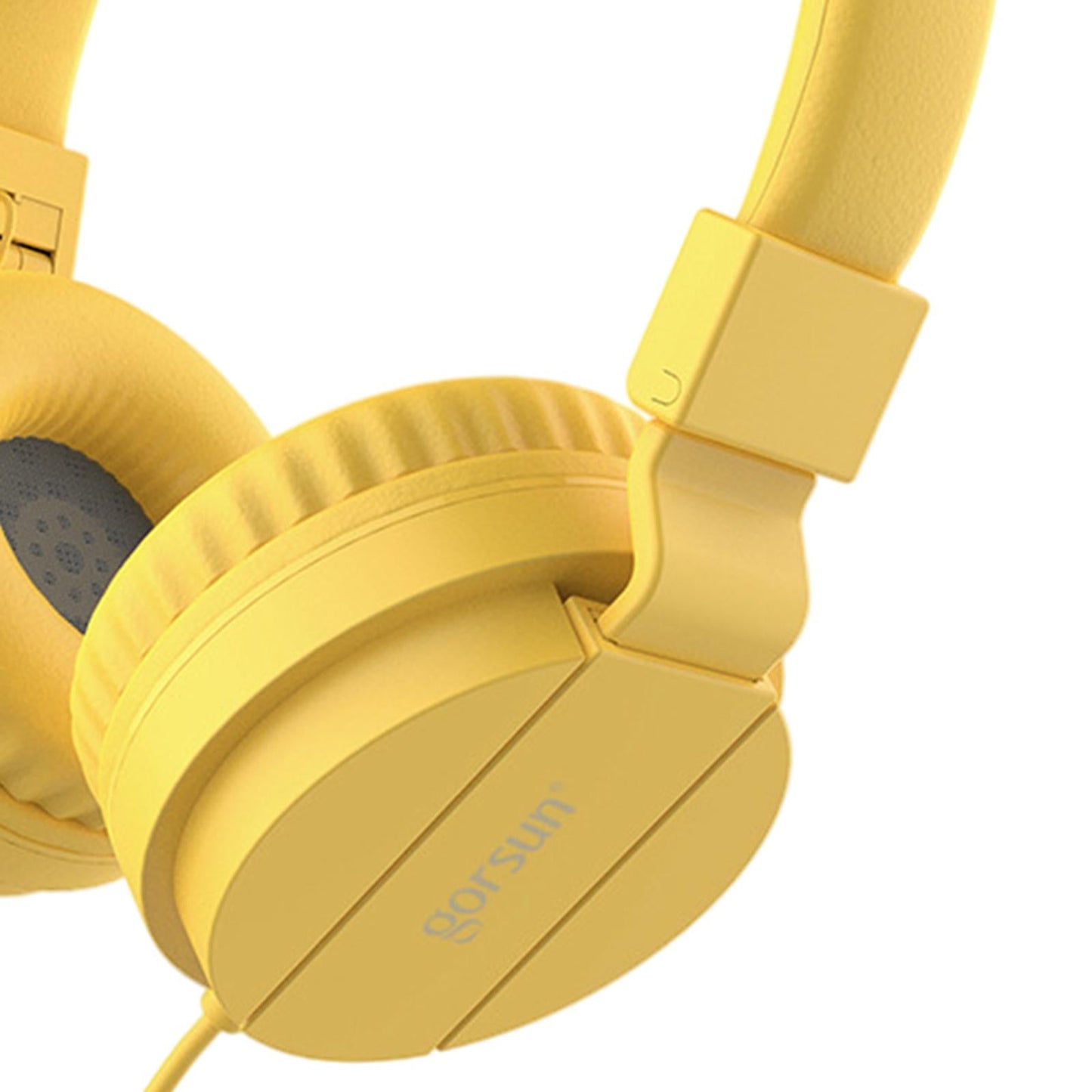 Over-Ear Headphone 3.5mm Foldable for Recording Cellphone Office Comfortable Yellow