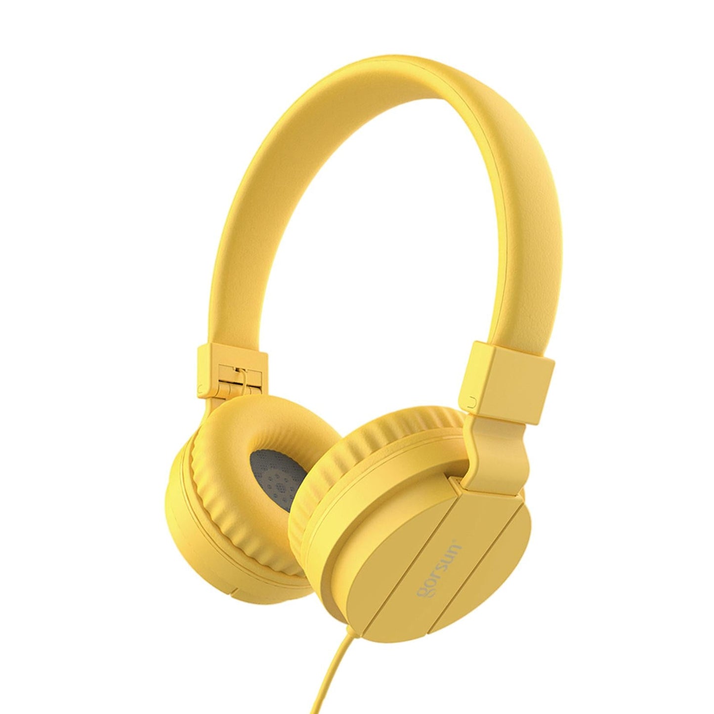 Over-Ear Headphone 3.5mm Foldable for Recording Cellphone Office Comfortable Yellow