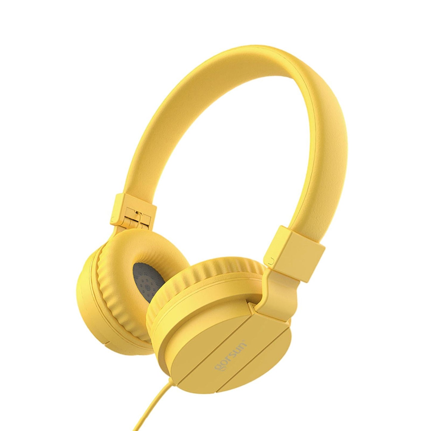 Over-Ear Headphone 3.5mm Foldable for Recording Cellphone Office Comfortable Yellow