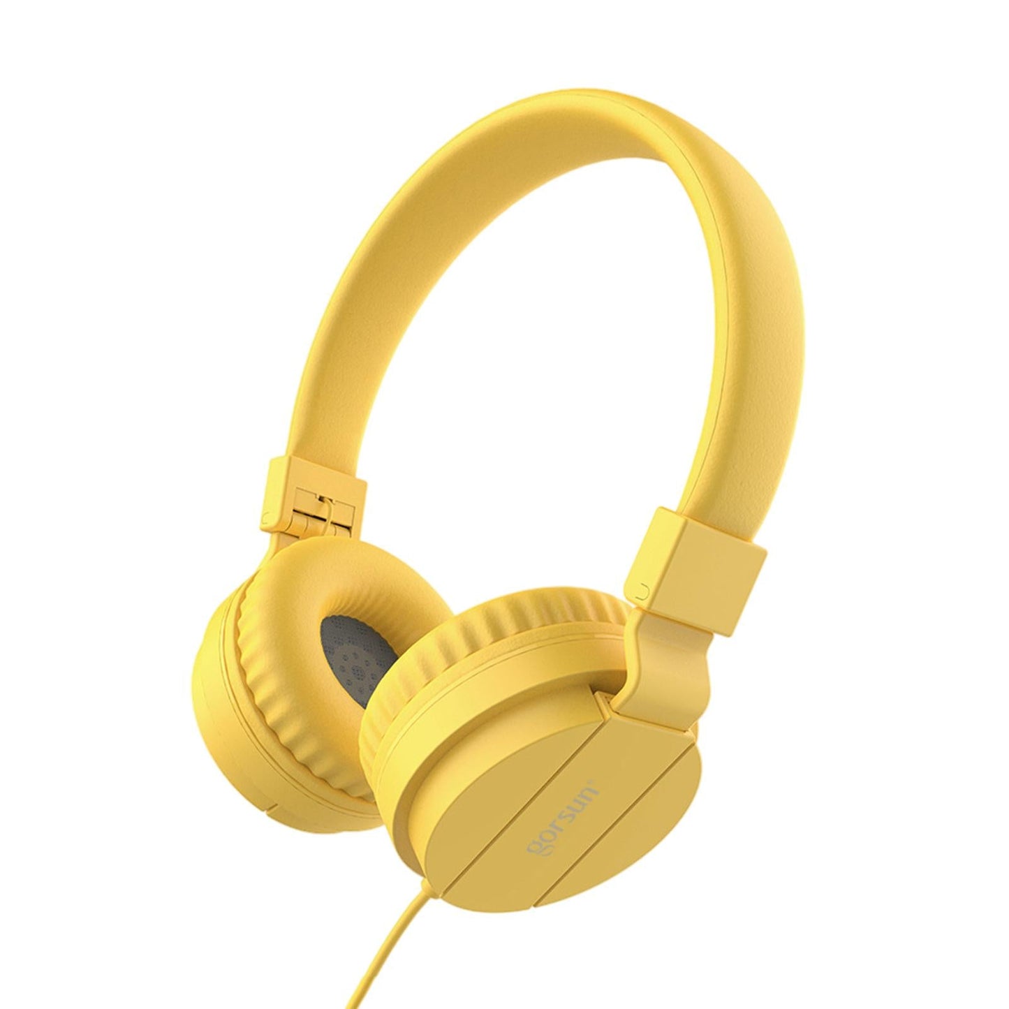 Over-Ear Headphone 3.5mm Foldable for Recording Cellphone Office Comfortable Yellow