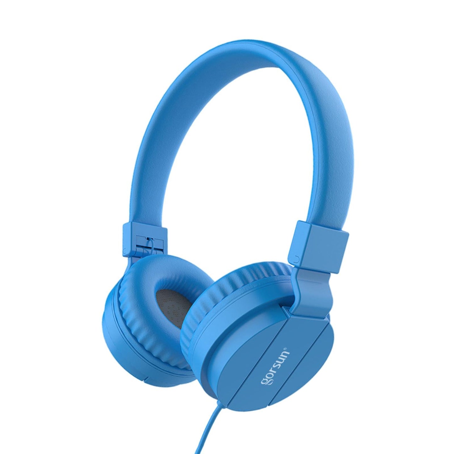 Over-Ear Headphone 3.5mm Foldable for Recording Cellphone Office Comfortable Blue