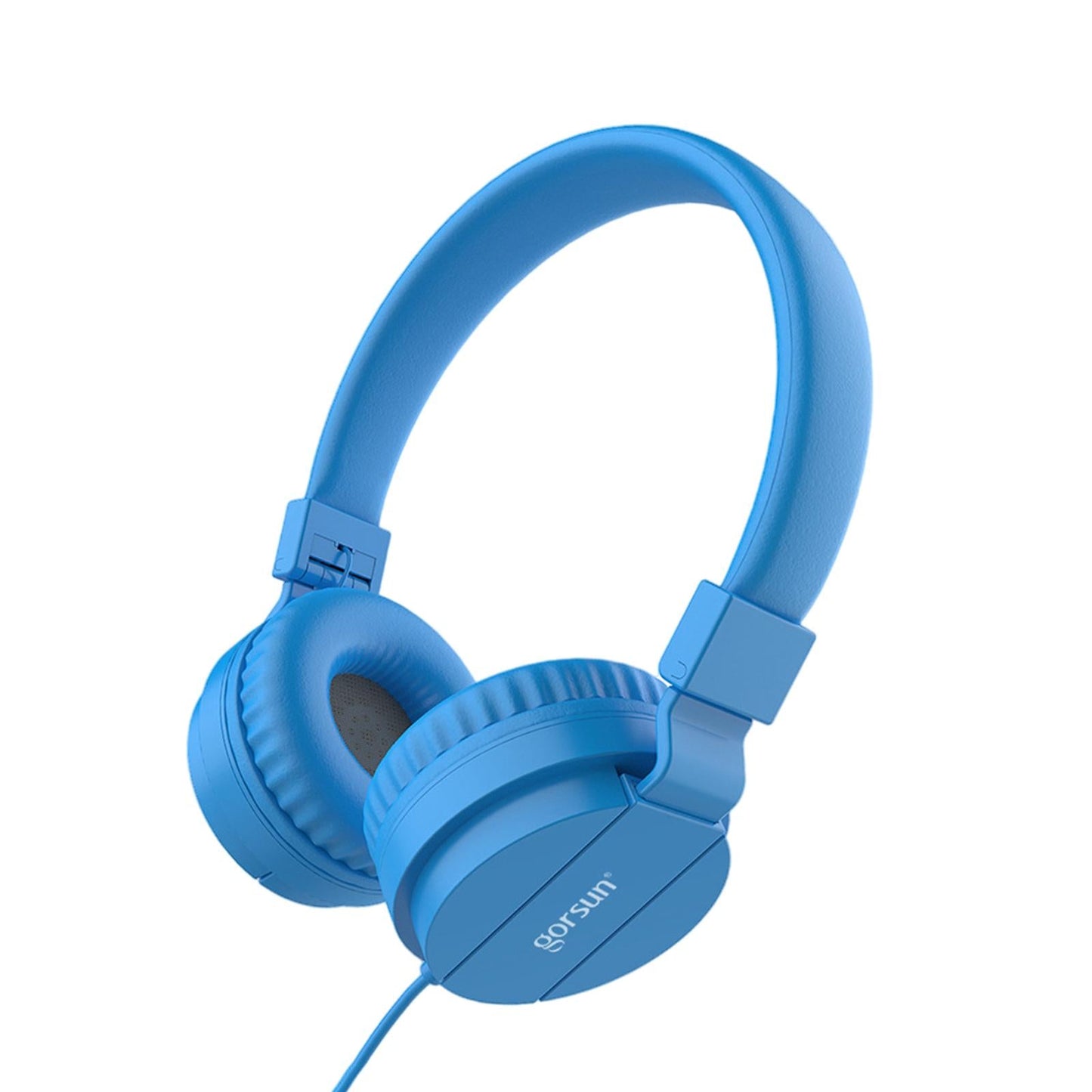 Over-Ear Headphone 3.5mm Foldable for Recording Cellphone Office Comfortable Blue