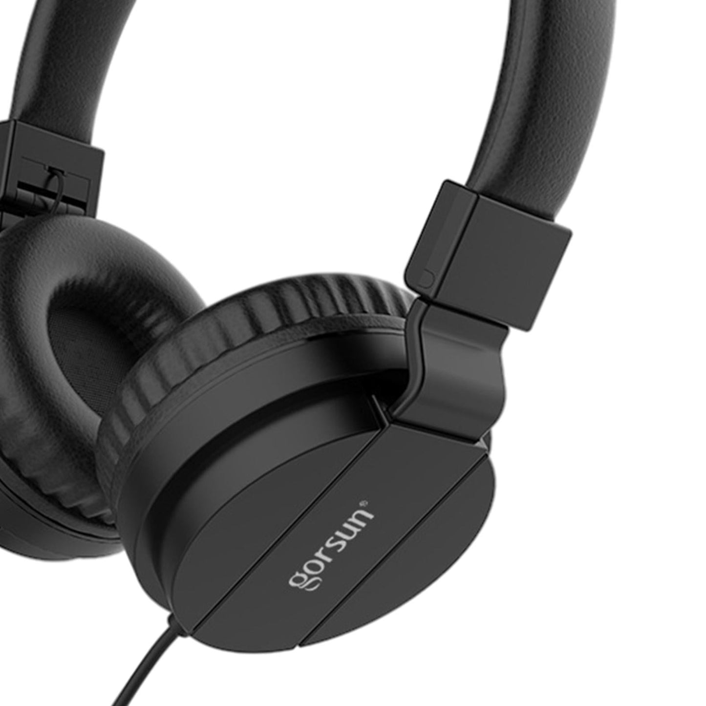 Over-Ear Headphone 3.5mm Foldable for Recording Cellphone Office Comfortable Black