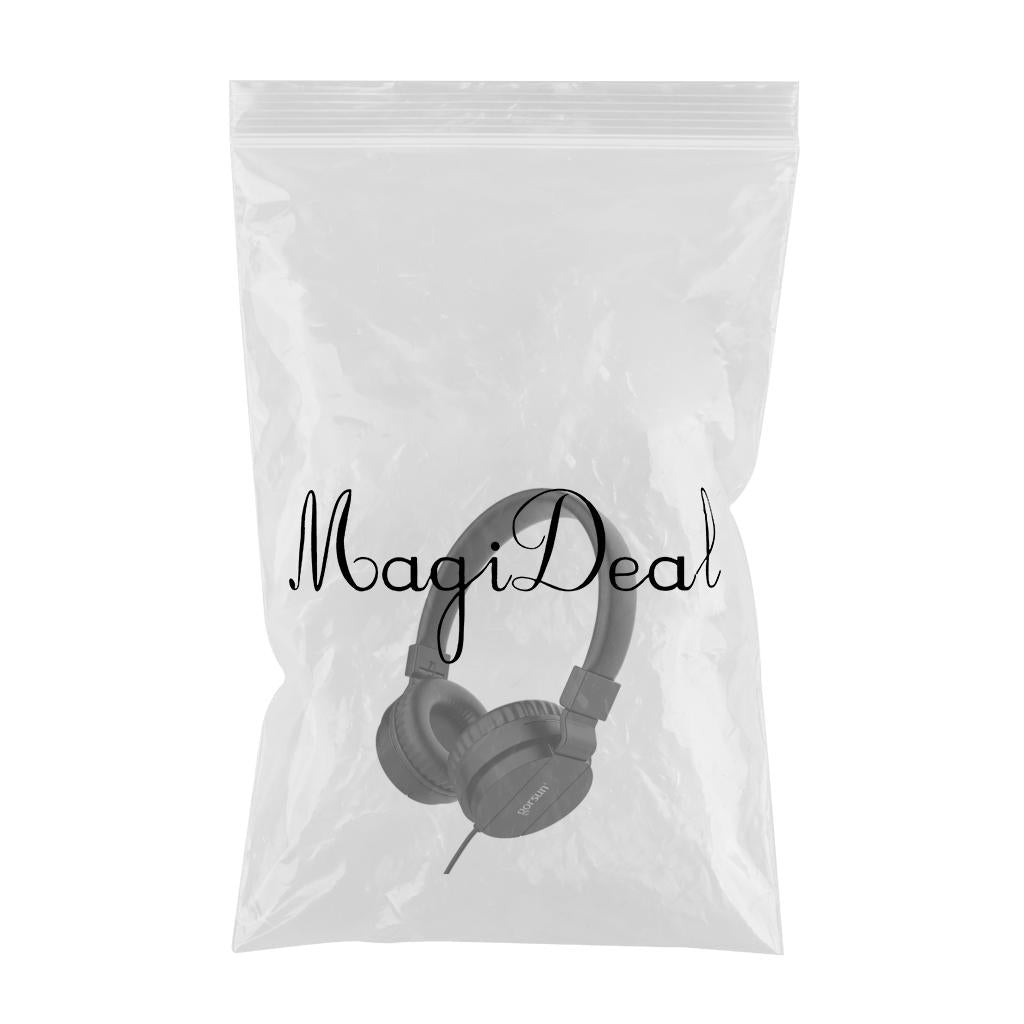 Over-Ear Headphone 3.5mm Foldable for Recording Cellphone Office Comfortable Black