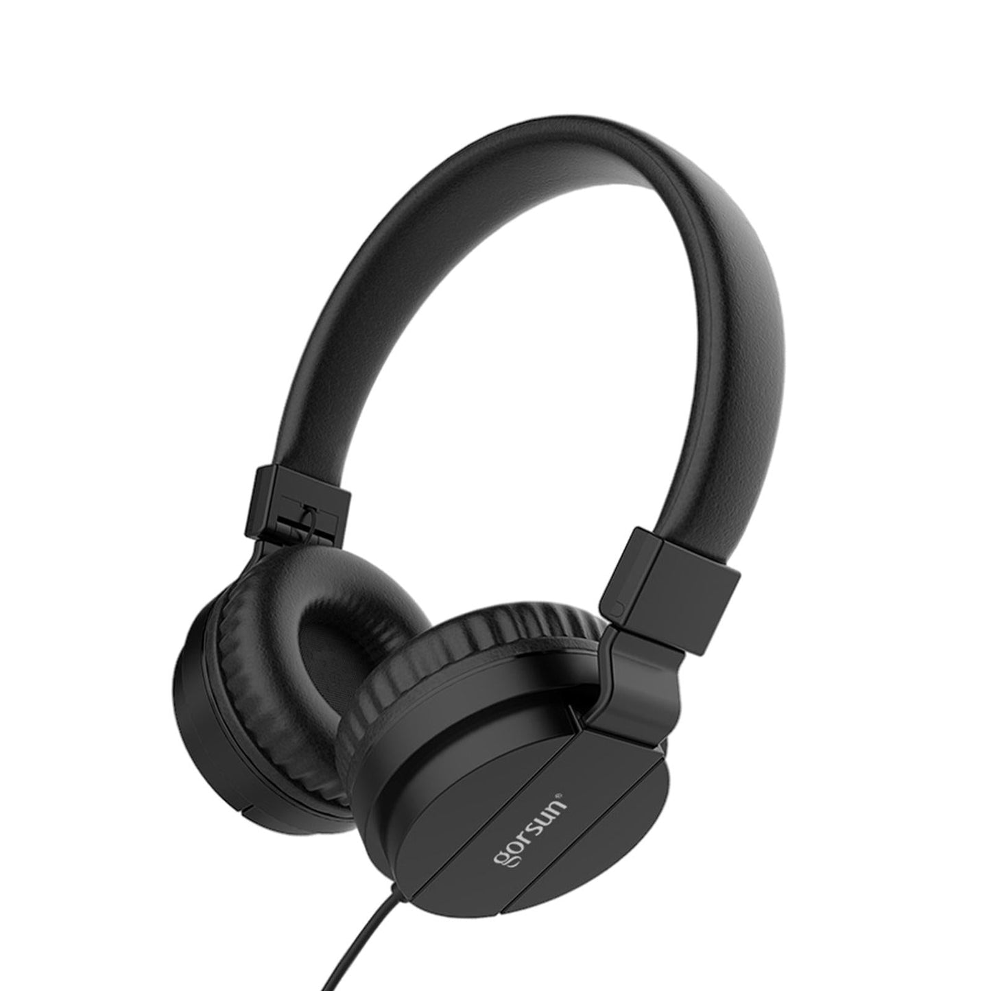 Over-Ear Headphone 3.5mm Foldable for Recording Cellphone Office Comfortable Black