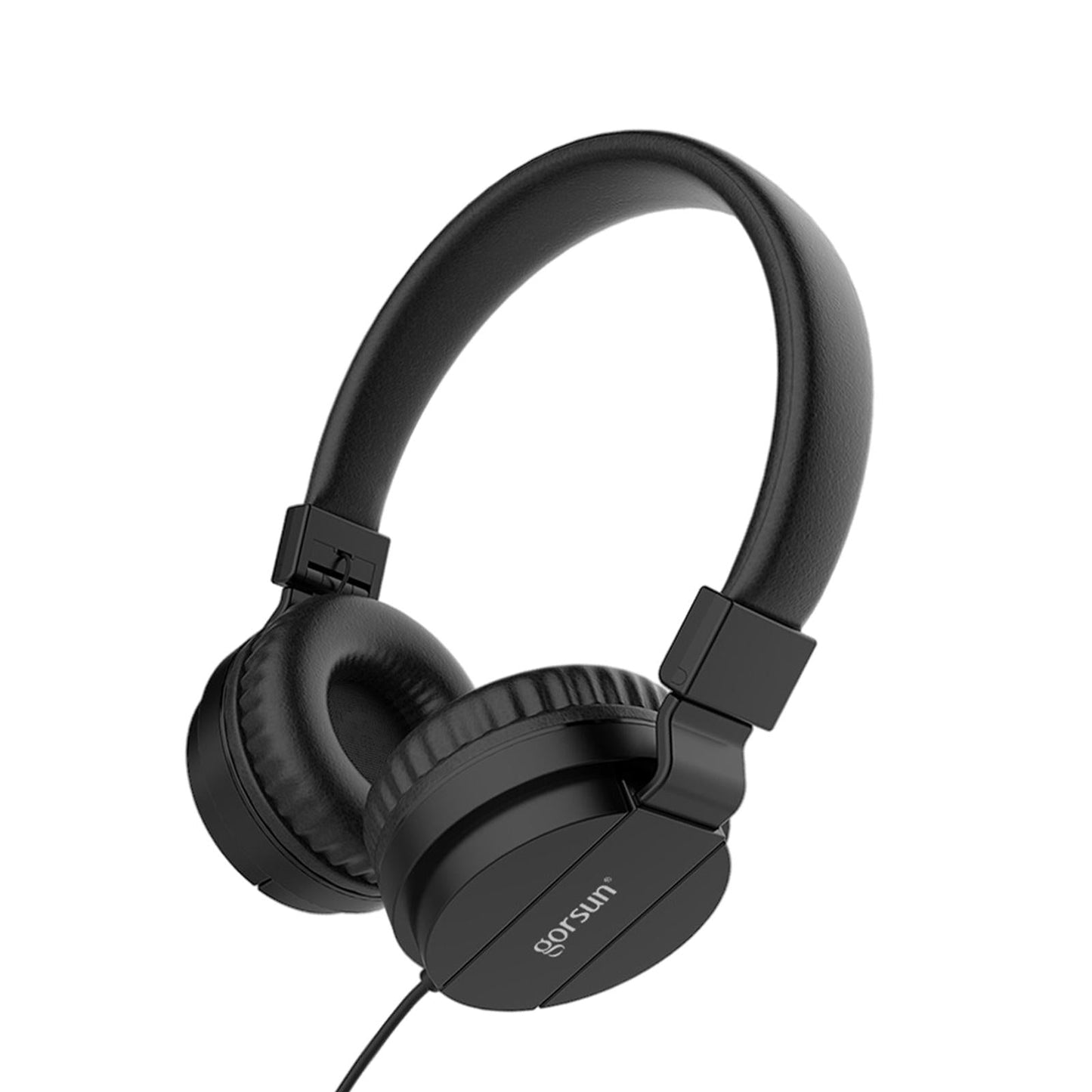 Over-Ear Headphone 3.5mm Foldable for Recording Cellphone Office Comfortable Black