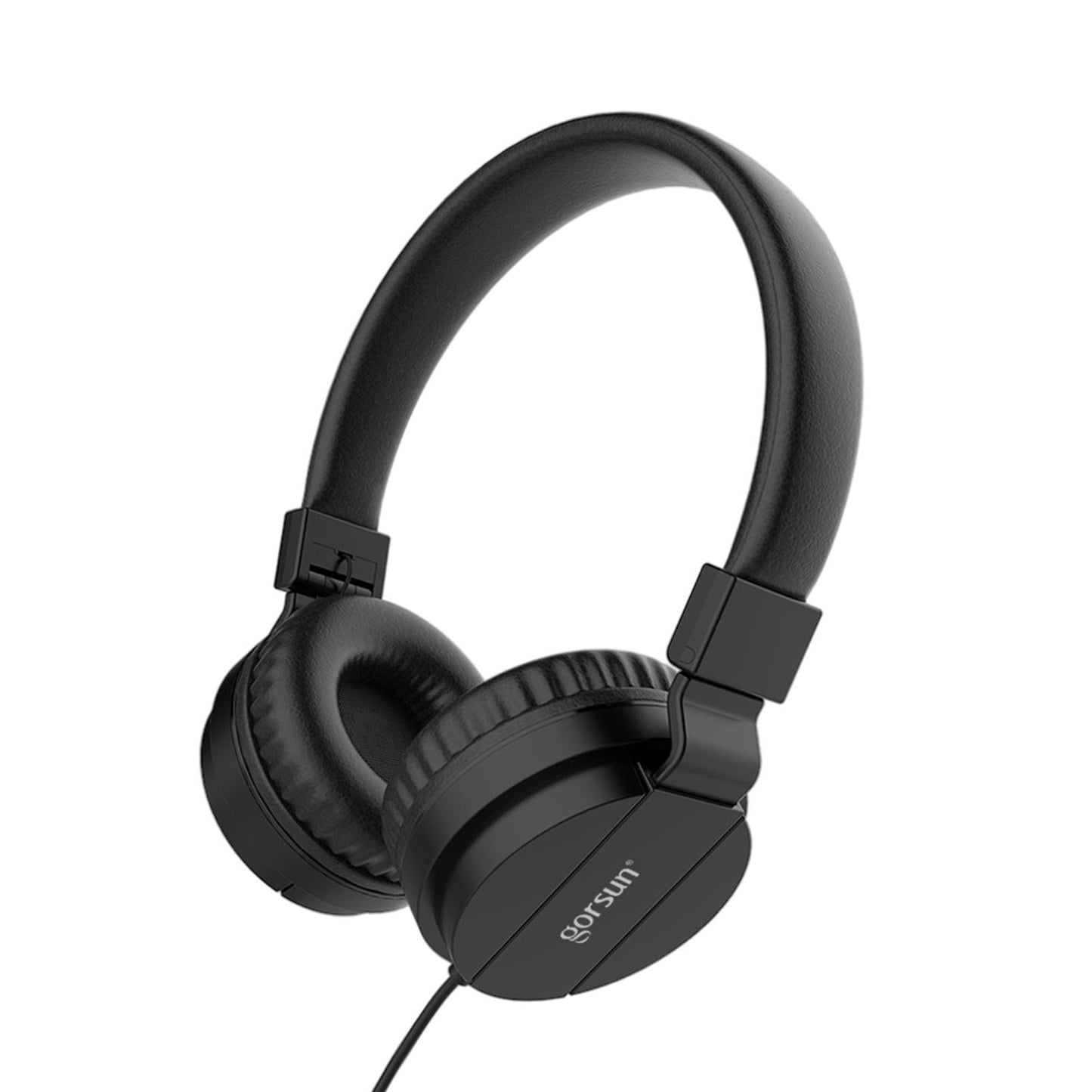 Over-Ear Headphone 3.5mm Foldable for Recording Cellphone Office Comfortable Black