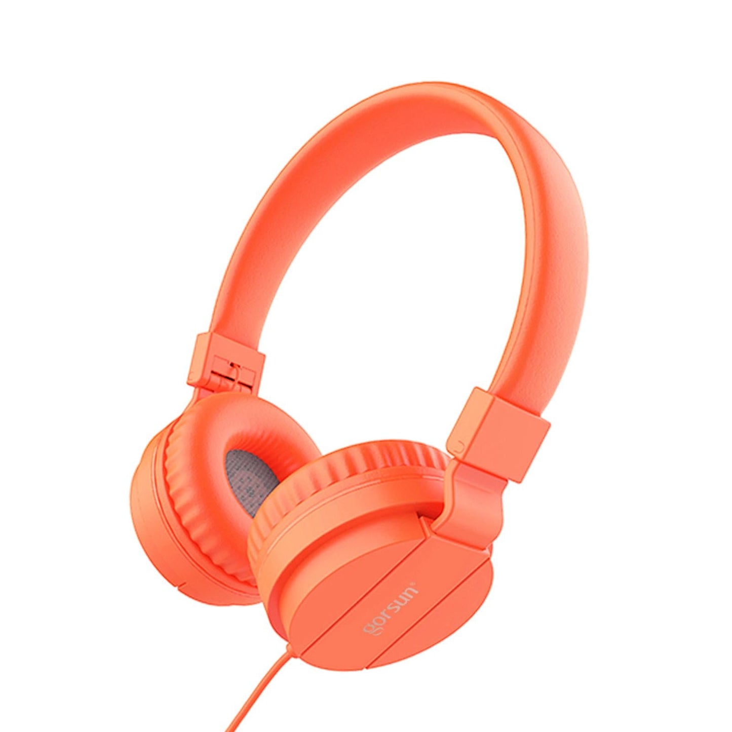 Over-Ear Headphone 3.5mm Foldable for Recording Cellphone Office Comfortable Orange