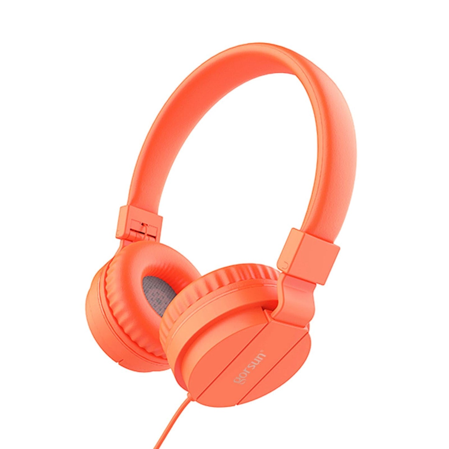 Over-Ear Headphone 3.5mm Foldable for Recording Cellphone Office Comfortable Orange