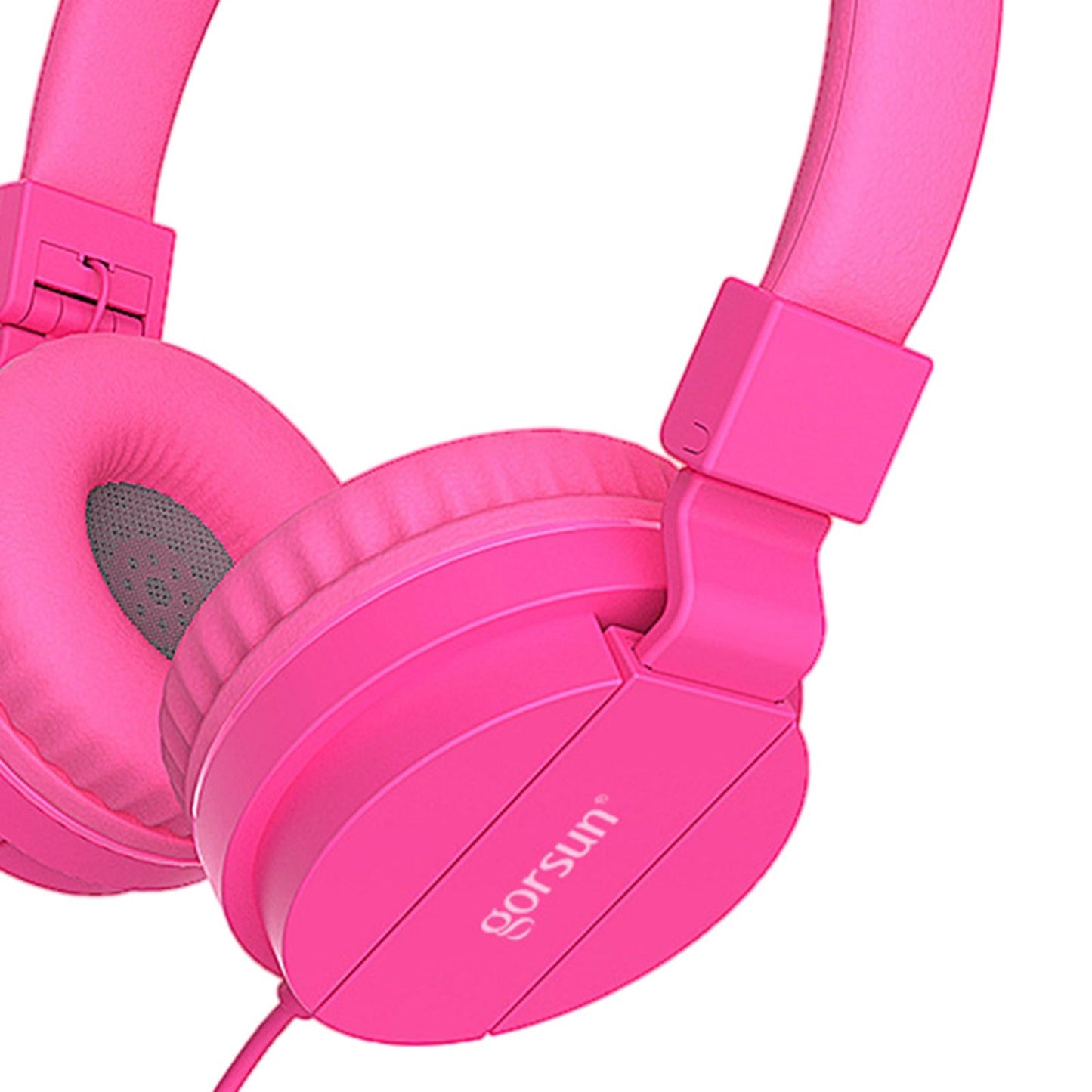 Over-Ear Headphone 3.5mm Foldable for Recording Cellphone Office Comfortable Red