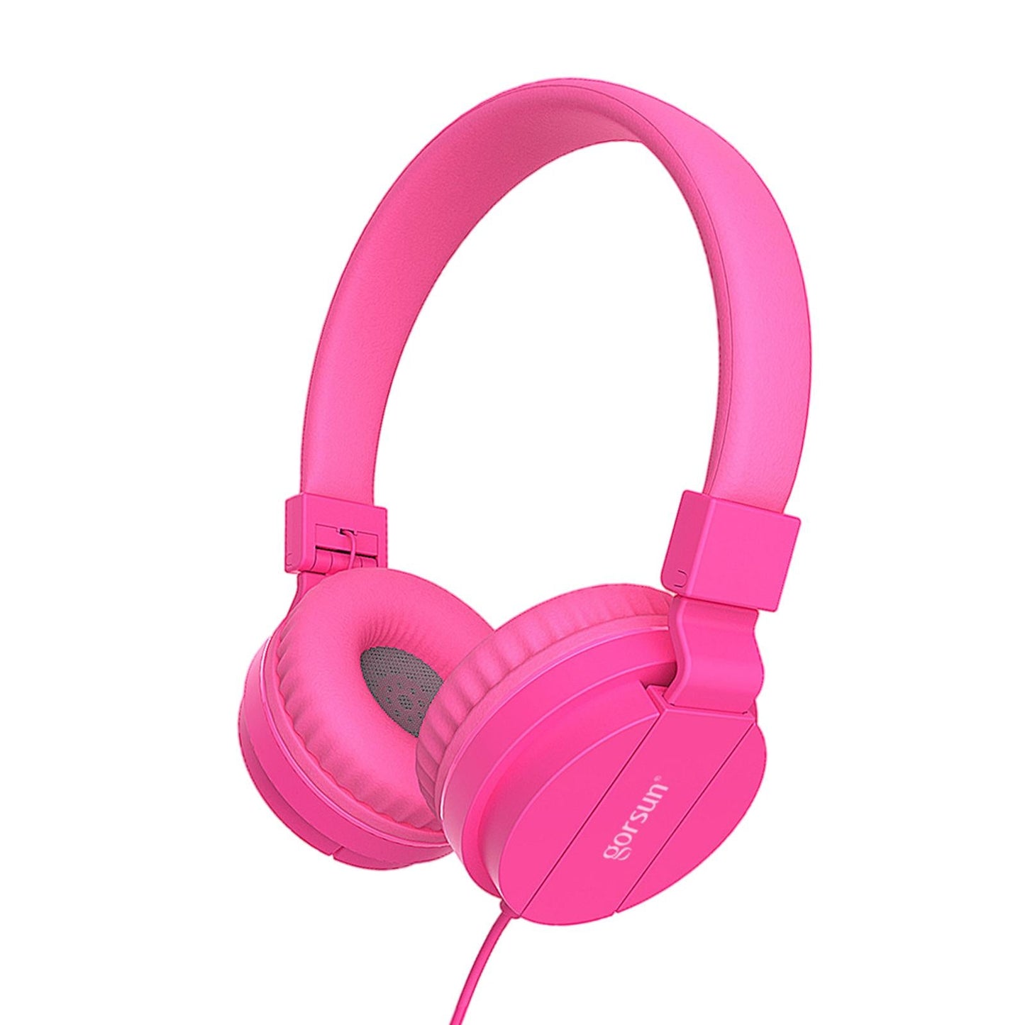 Over-Ear Headphone 3.5mm Foldable for Recording Cellphone Office Comfortable Red