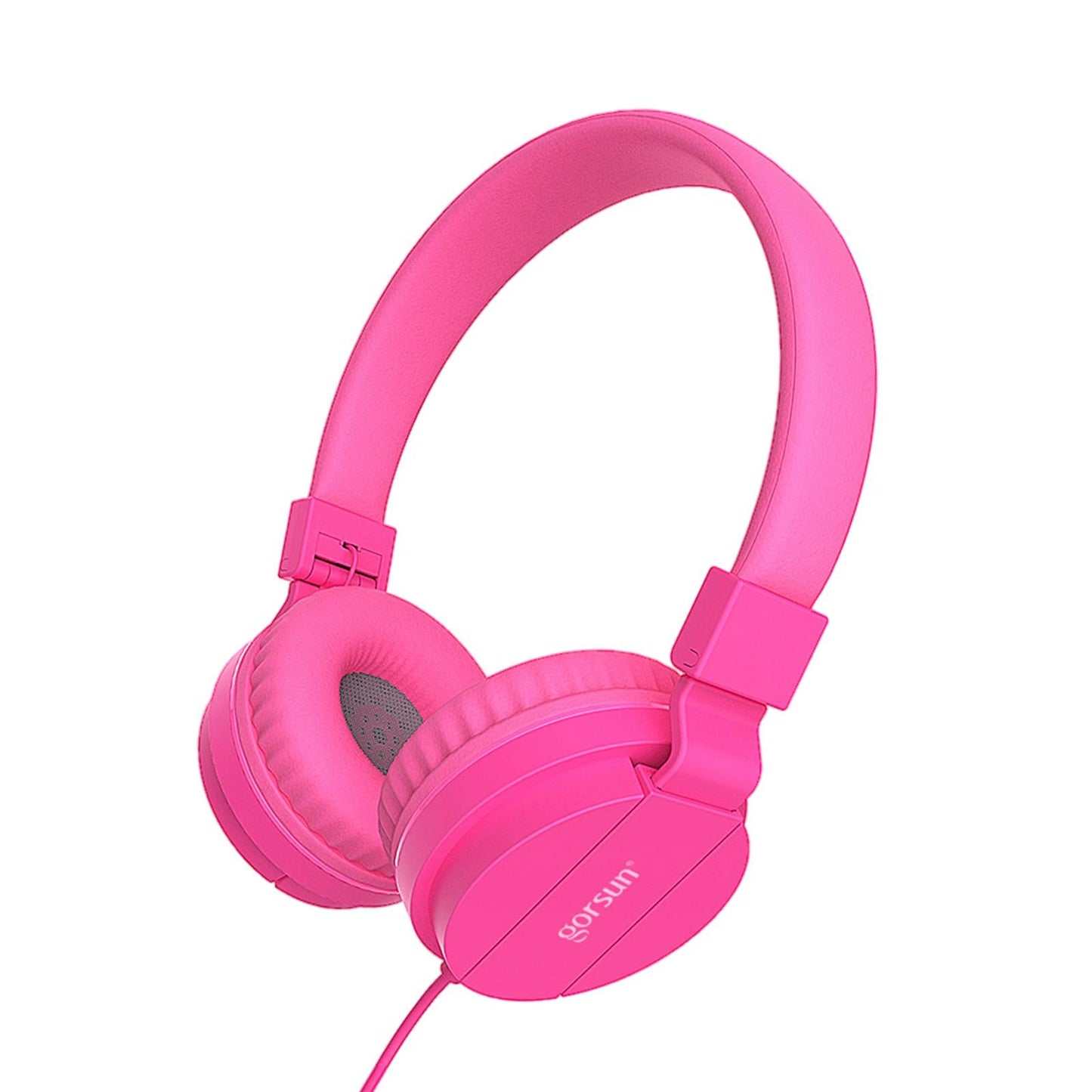 Over-Ear Headphone 3.5mm Foldable for Recording Cellphone Office Comfortable Red