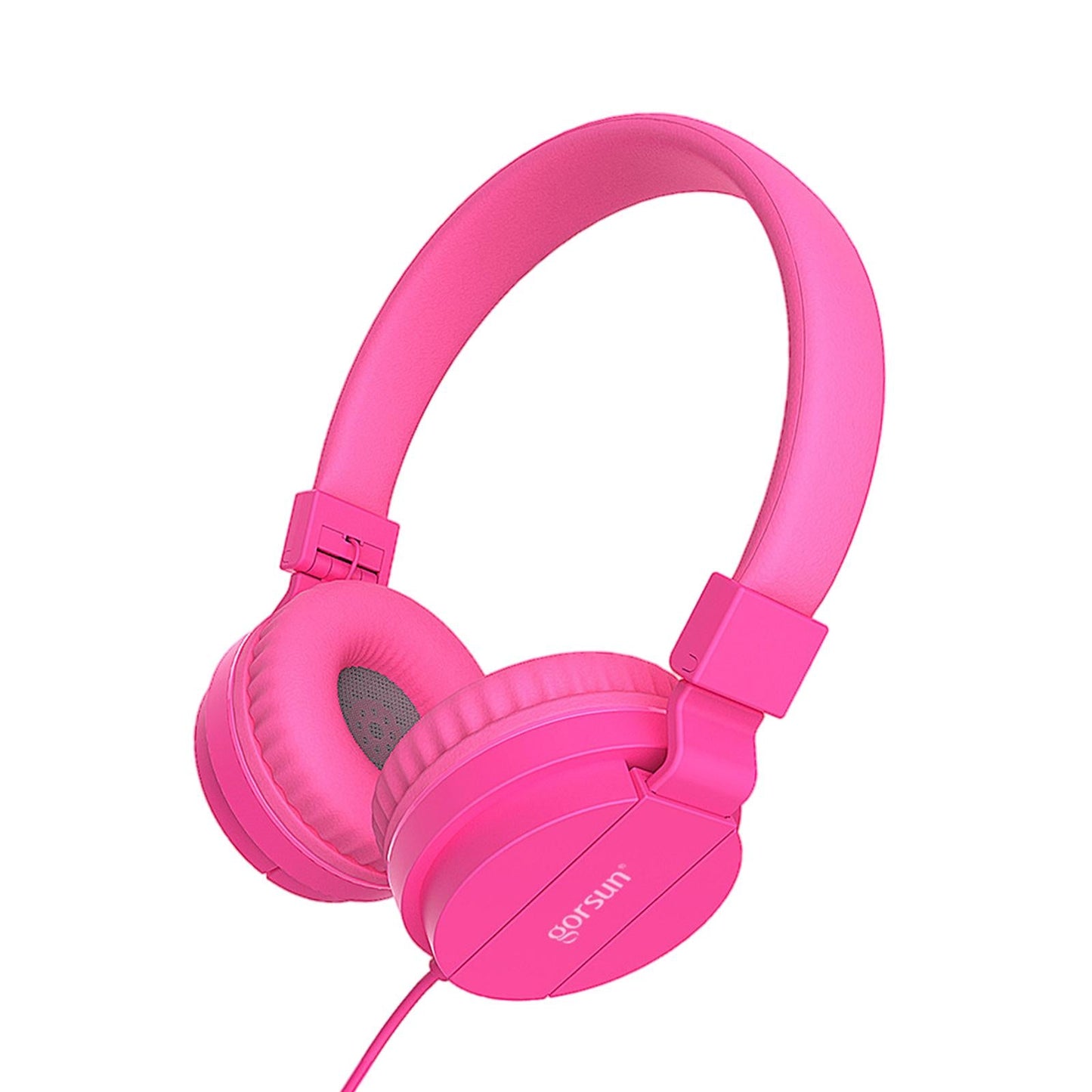 Over-Ear Headphone 3.5mm Foldable for Recording Cellphone Office Comfortable Red