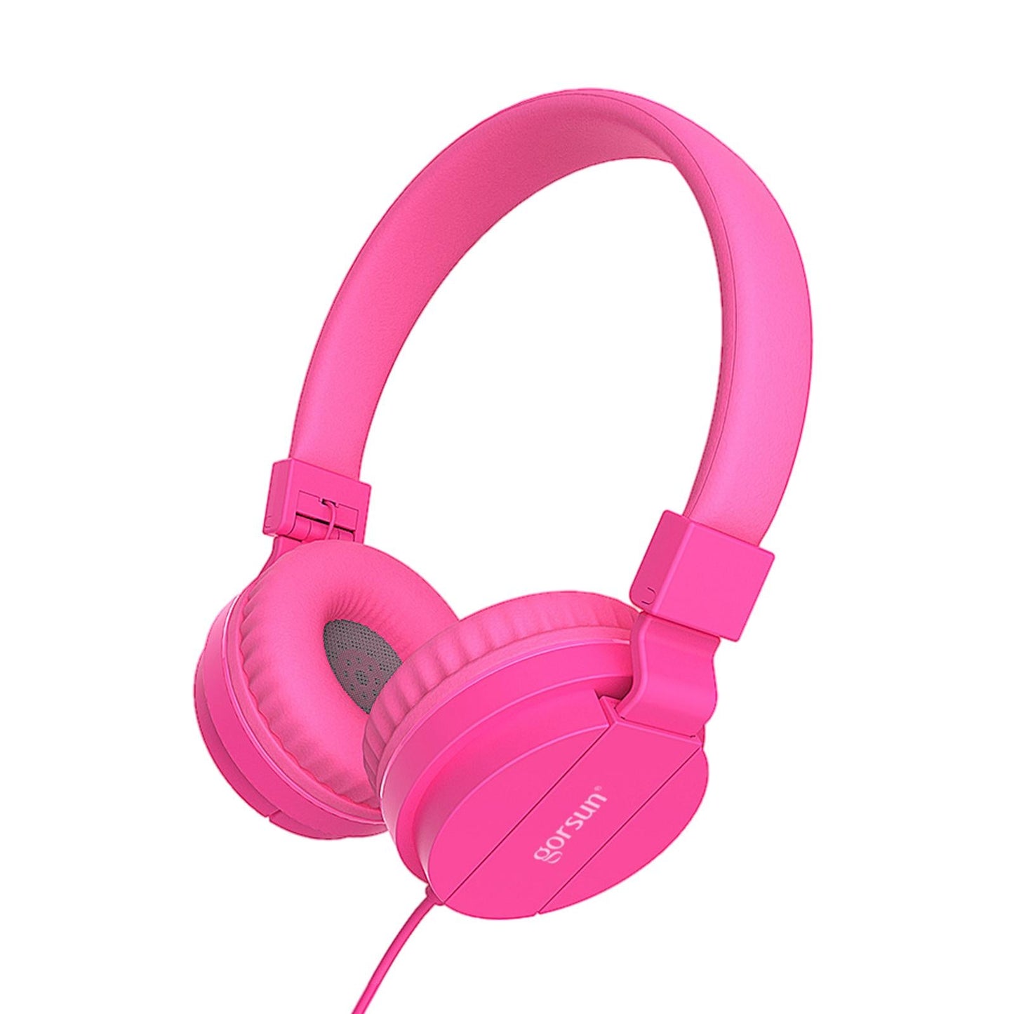 Over-Ear Headphone 3.5mm Foldable for Recording Cellphone Office Comfortable Red