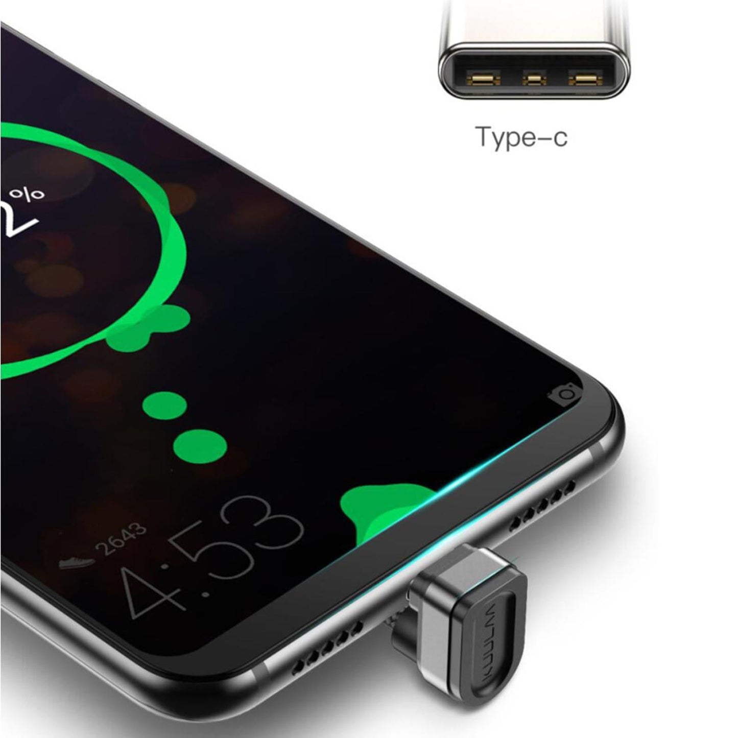 USB C Cable U-Shaped Fast Charger Flexible for Most Type C Devices Black 2M