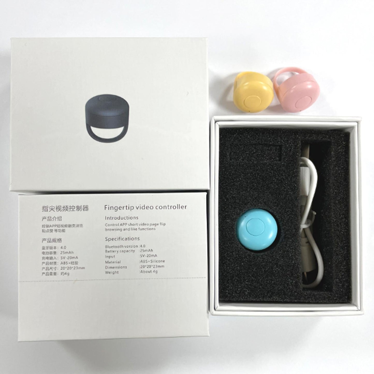 Bluetooth Give a Like Page Turner Remote Operation 10M for Smartphone blue