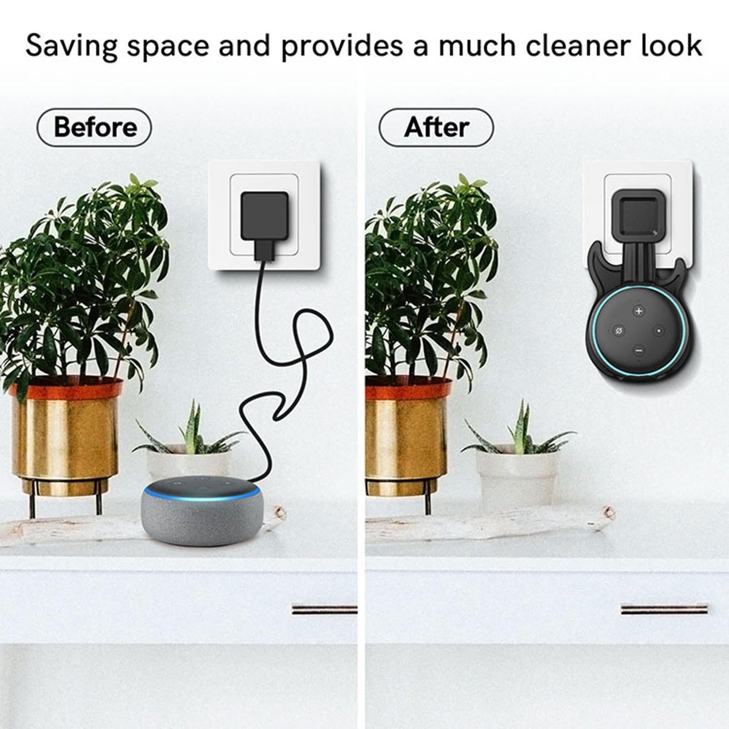 Wall Mount Stand Holder for Echo Dot 3rd Smart Speakers for Bedroom