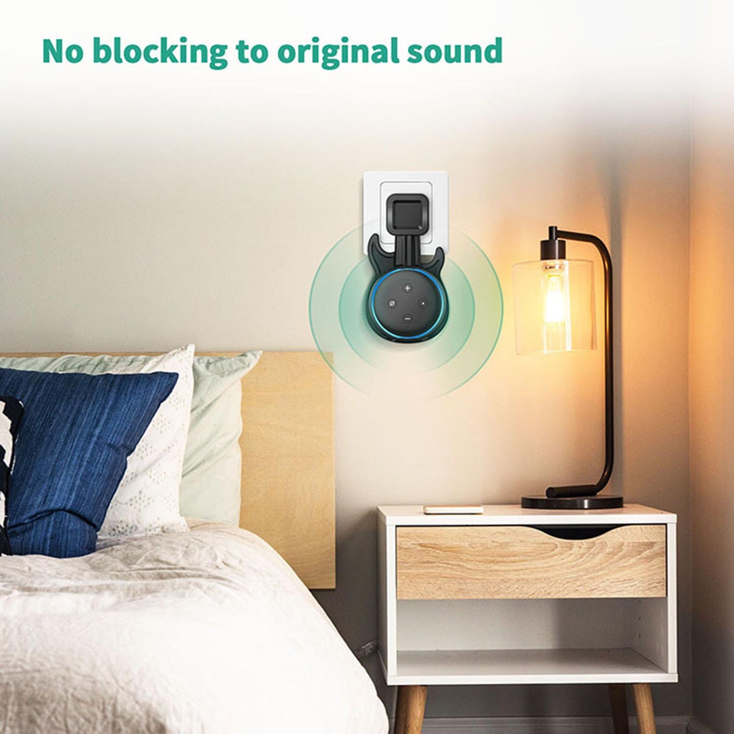Wall Mount Stand Holder for Echo Dot 3rd Smart Speakers for Bedroom