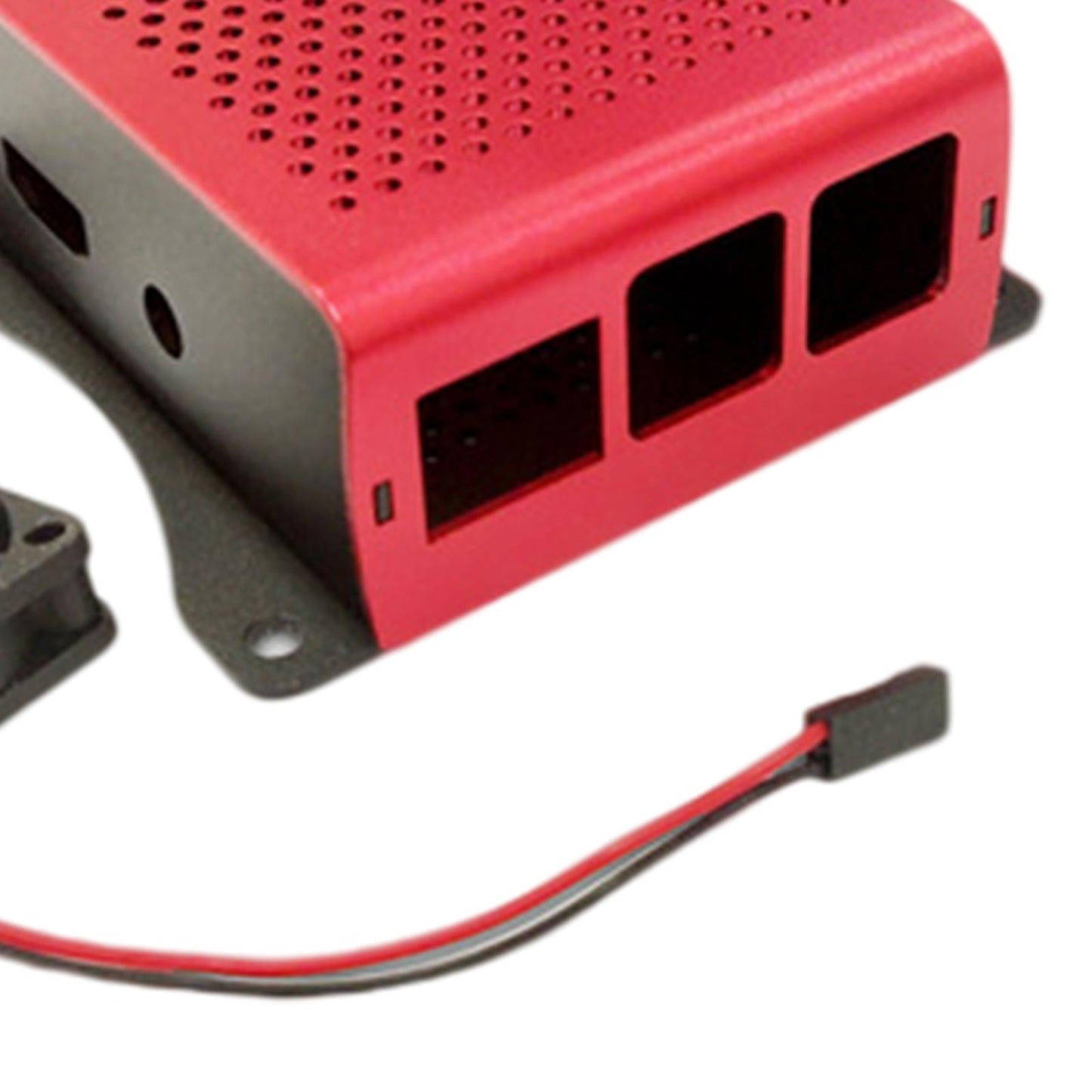 Computer Case Protective Shell for Raspberry Pi4 Lightweight Red with fan