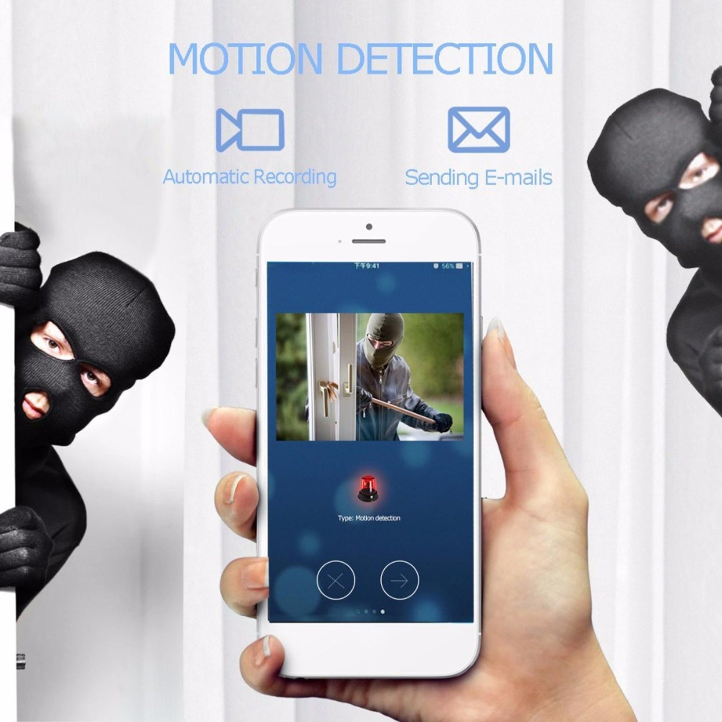 Panoramic Wireless IP Camera Support SD Card 1080P HD for Elder Baby EU Plug