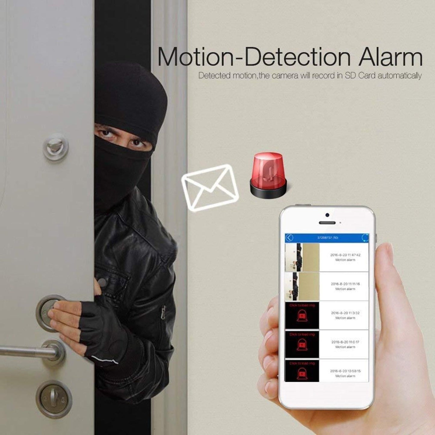 Panoramic Wireless IP Camera Support SD Card 1080P HD for Elder Baby EU Plug