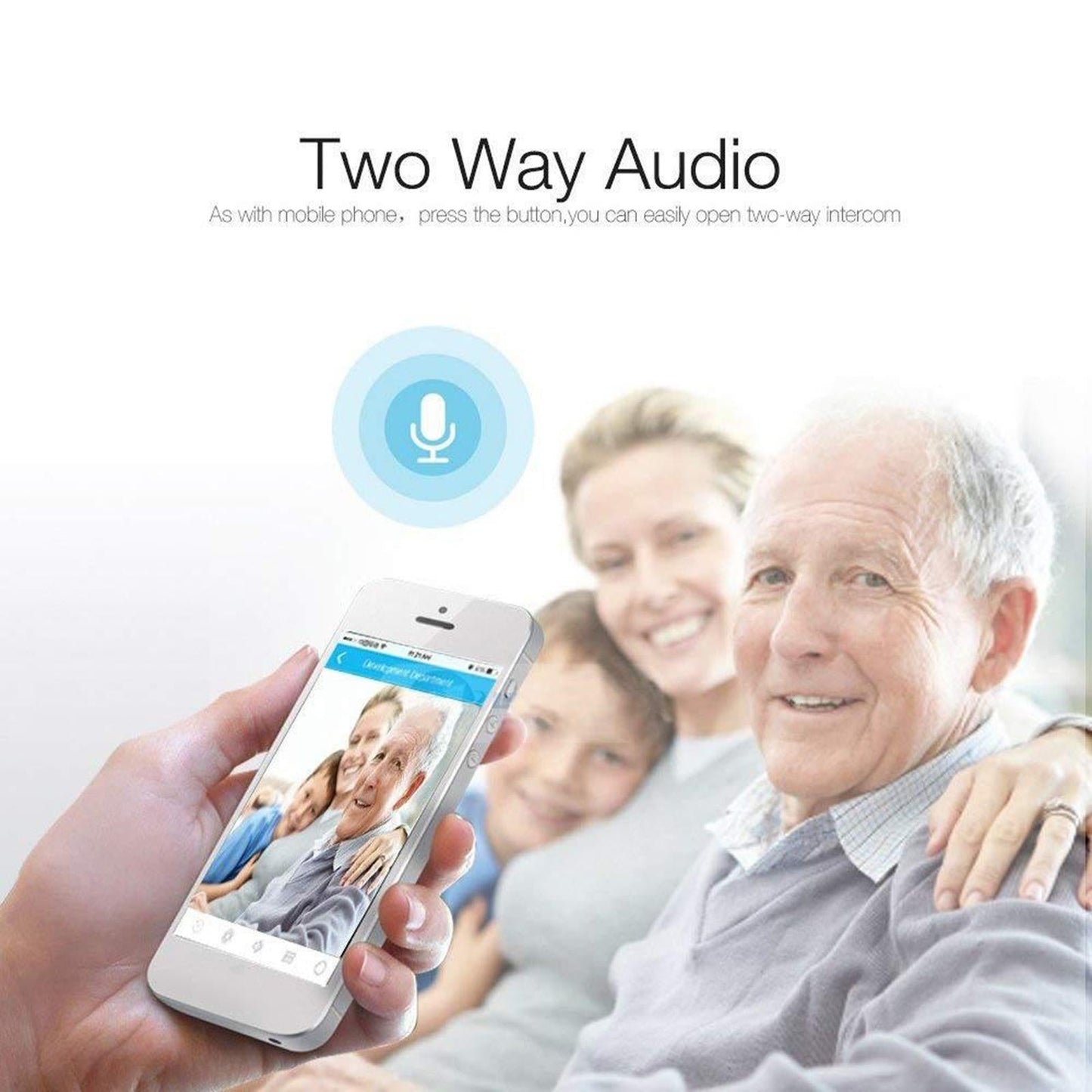 Panoramic Wireless IP Camera Support SD Card 1080P HD for Elder Baby EU Plug