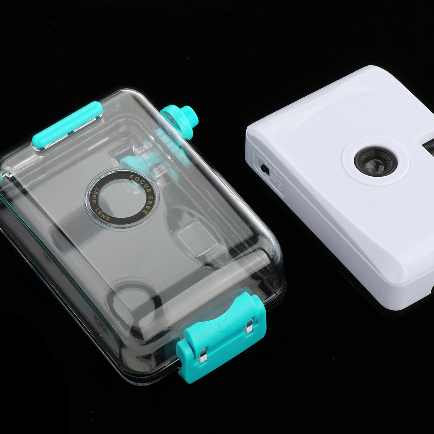 Underwater Mini Camera 35mm Film Camera for Photography Upgraded Cyan Case