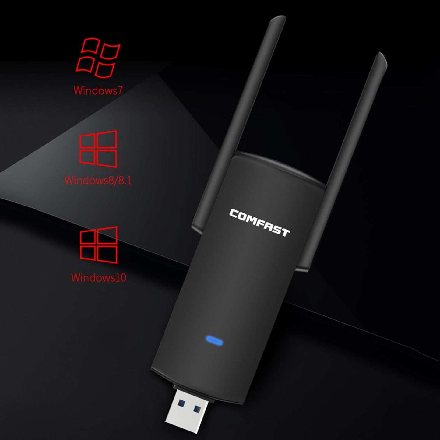 1300Mbps 2.4+5.8Ghz Dual Band Wireless USB WiFi Adapter Router Network Card