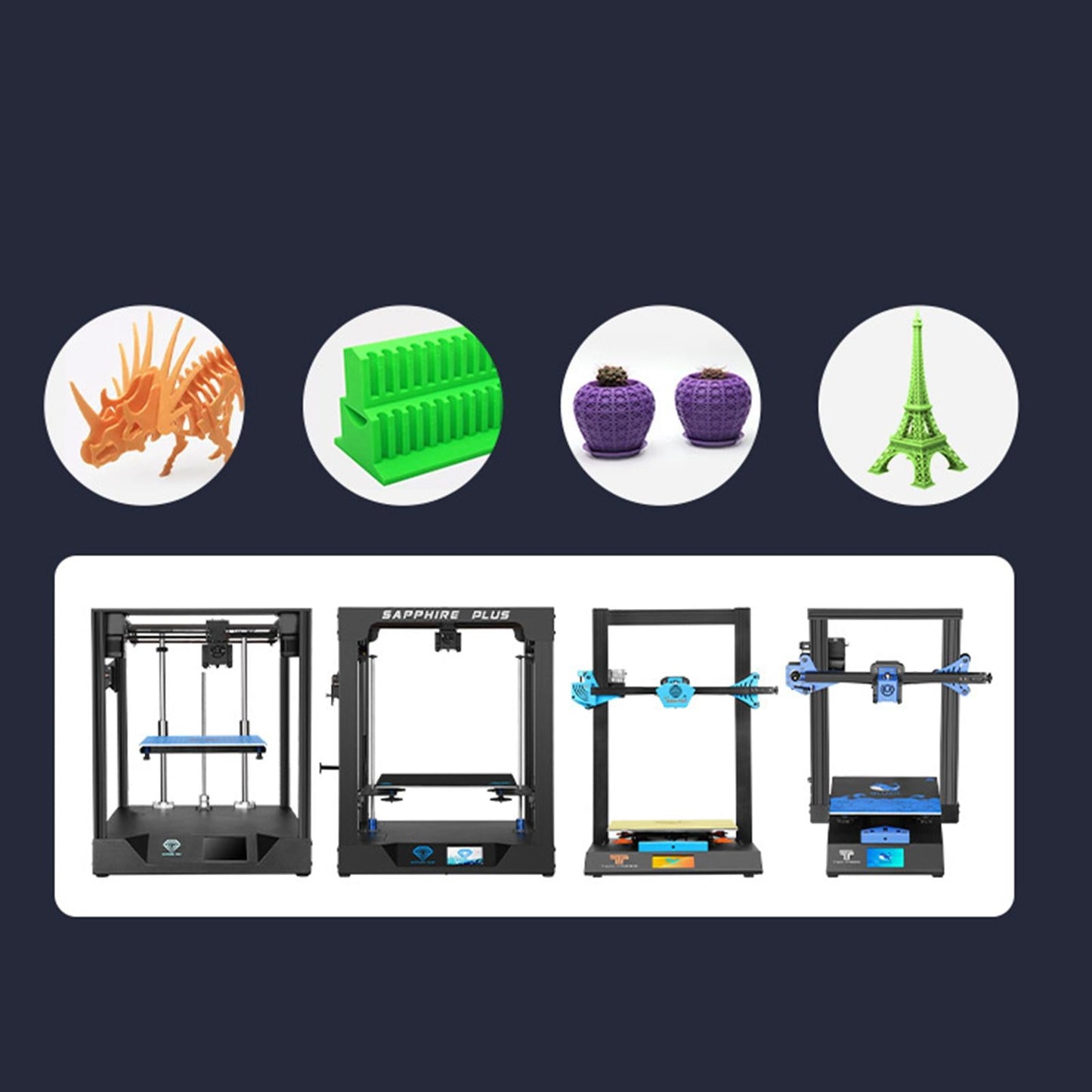 PLA 3D Printer Filament Luminous 1.75mm Thick Clog Free Bubble Free White