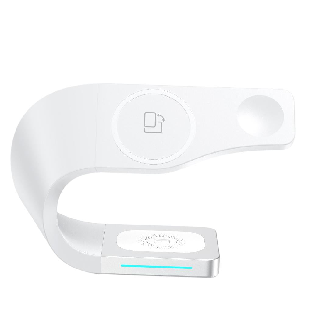 4 IN 1 Wireless Charger Dock Stand For iPhone 12 11 Pro XS MAX XR X 8 White