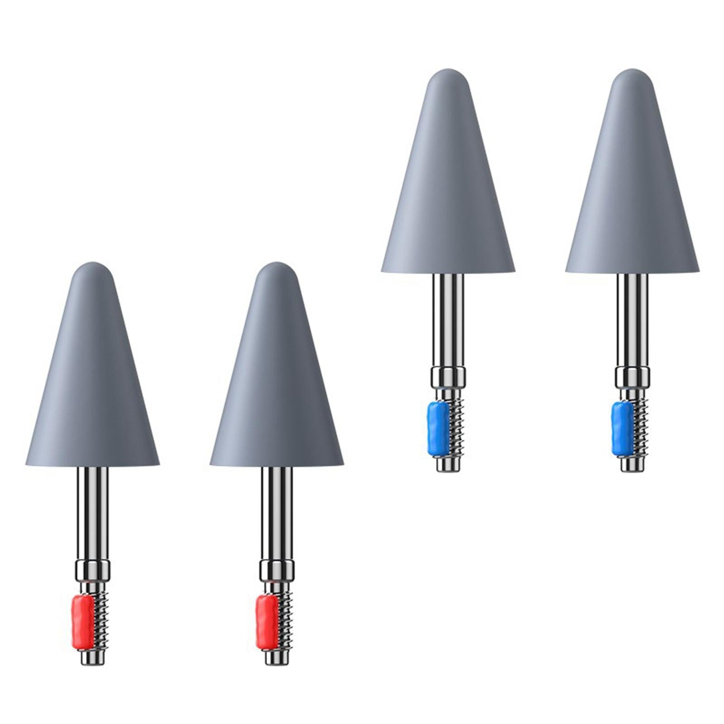 4Pcs Replace Pencil Tips Spare Nibs Stylus for MPencil 2Pcs Red 2Pcs Blue