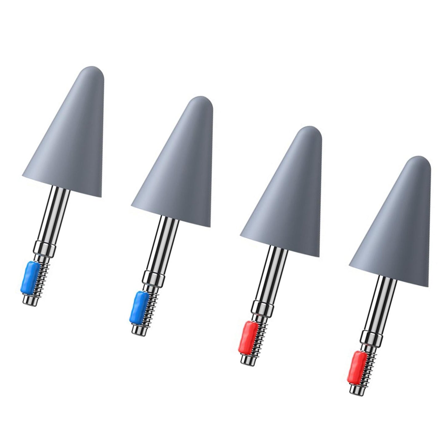 4Pcs Replace Pencil Tips Spare Nibs Stylus for MPencil 2Pcs Red 2Pcs Blue