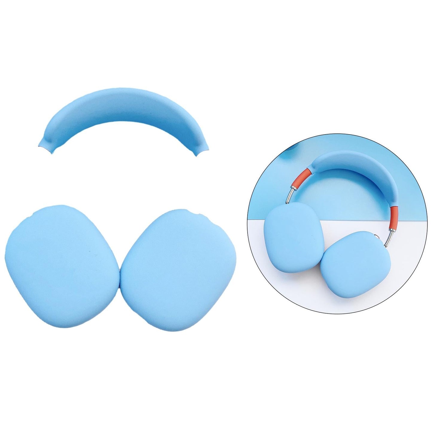Silicone Case Ear Cups Cover for Airpods Max Headset Accessories Blue