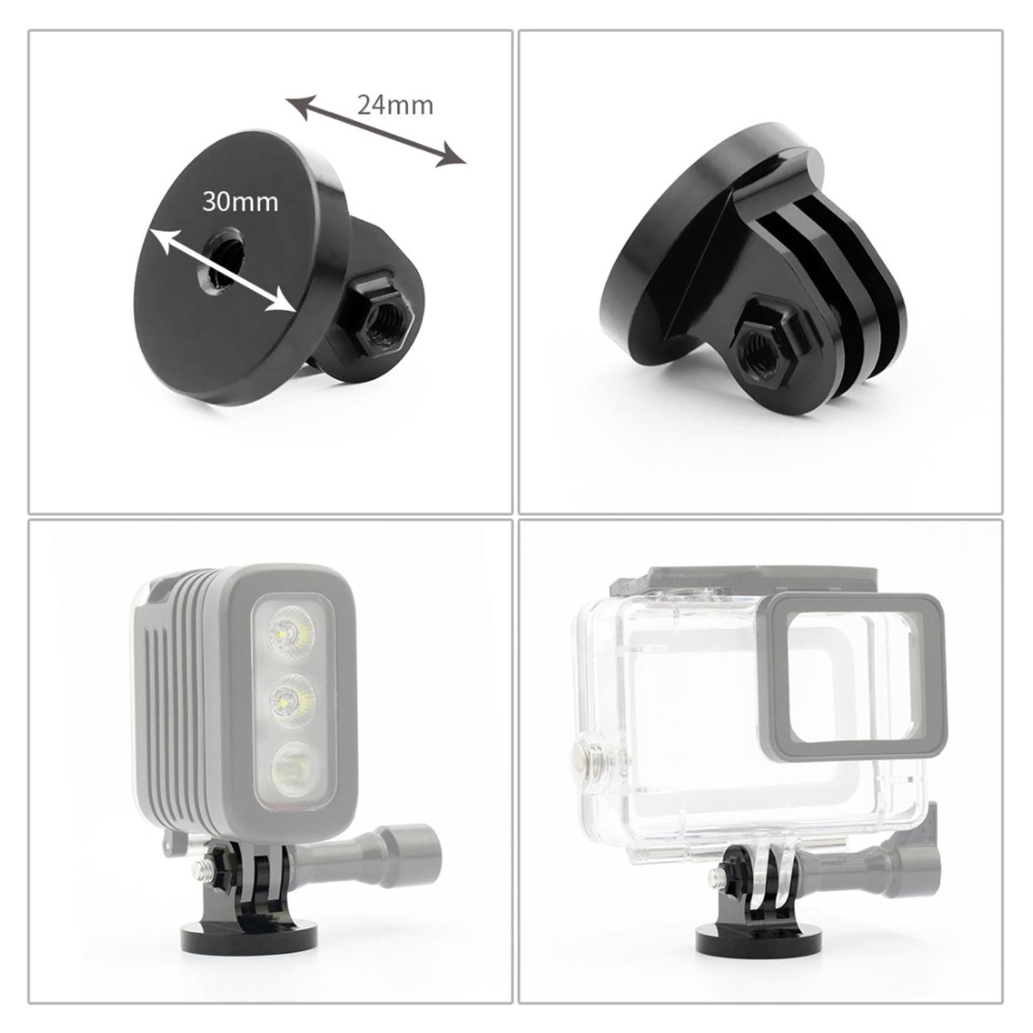 Tripod Mount Fixed Base for GoPro 9 Action Cameras Camera Mount Accessories red