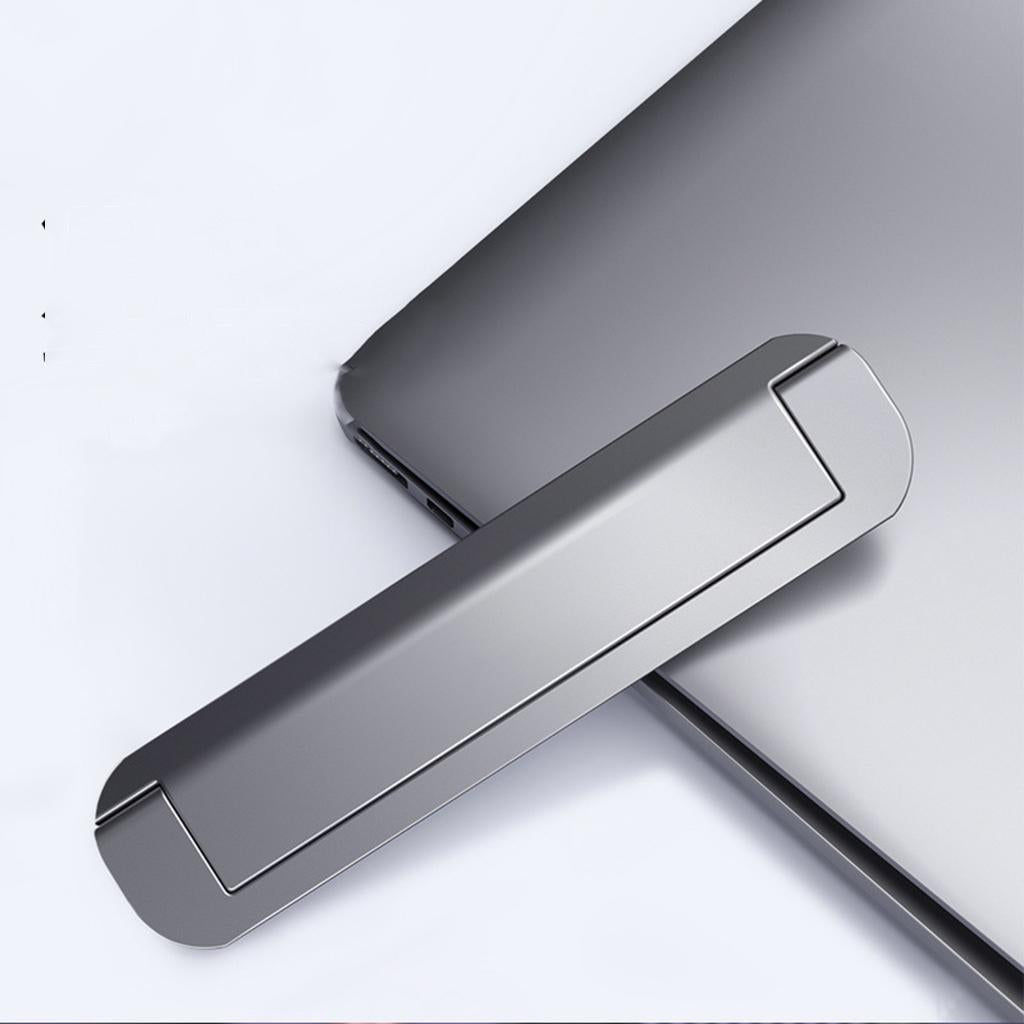 Foldable Laptop Stand Adjustable Height for Typing Cooling Office Use Grey