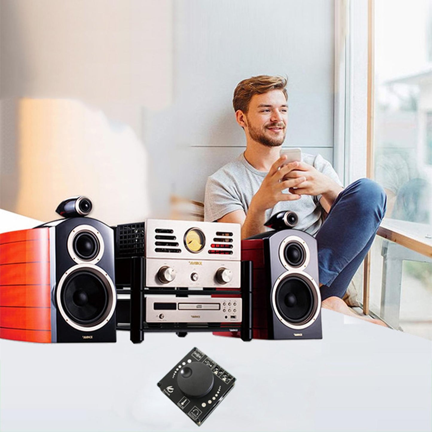 2x20W Digital Audio Amplifier Board AMP 8-24V Circuit for Sound System