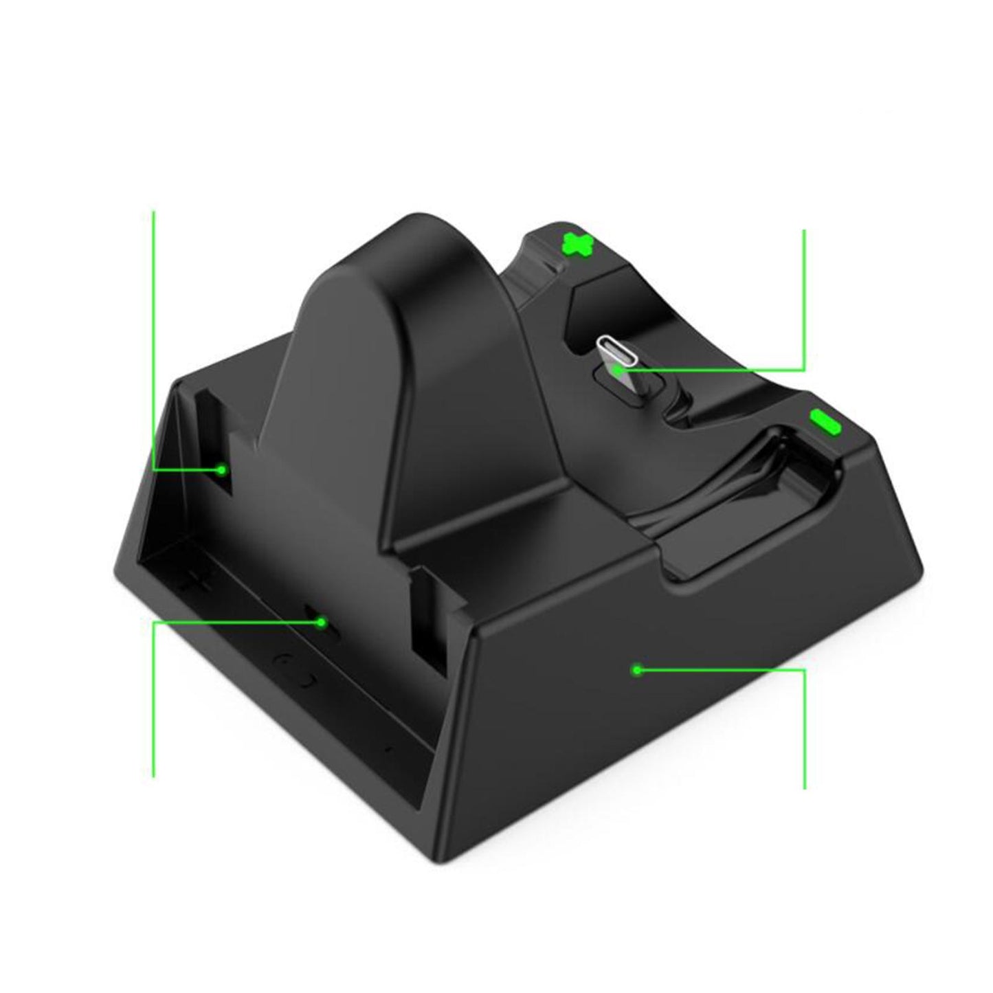 Docking Station Charging Docking Playstand Dock Station for JOY-coH Black