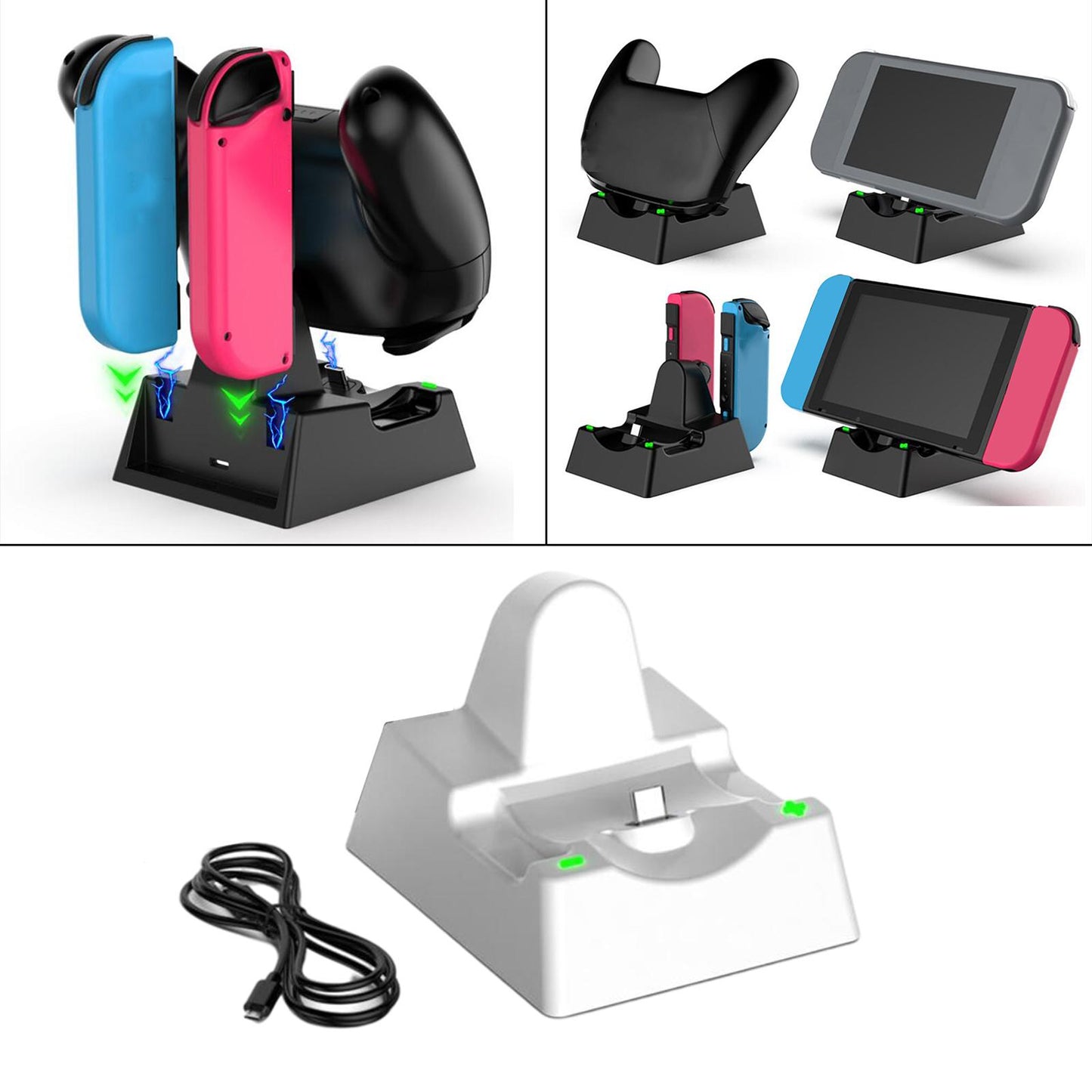 Docking Station Charging Docking Playstand Dock Station for JOY-coH White