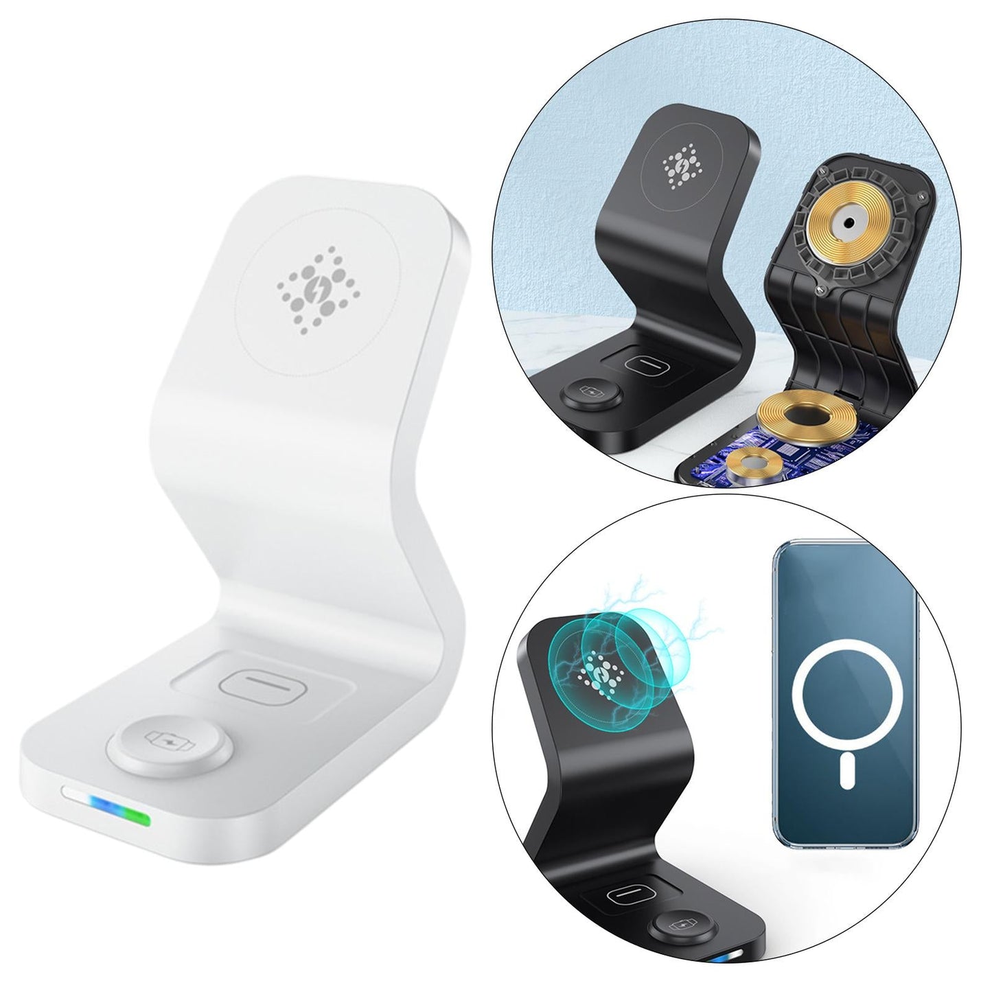 Wireless Charger 7.5W/10W/15W for Airpods for phones Smartphones White