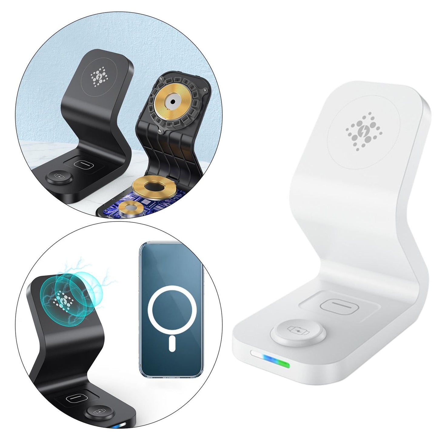 Wireless Charger 7.5W/10W/15W for Airpods for phones Smartphones White