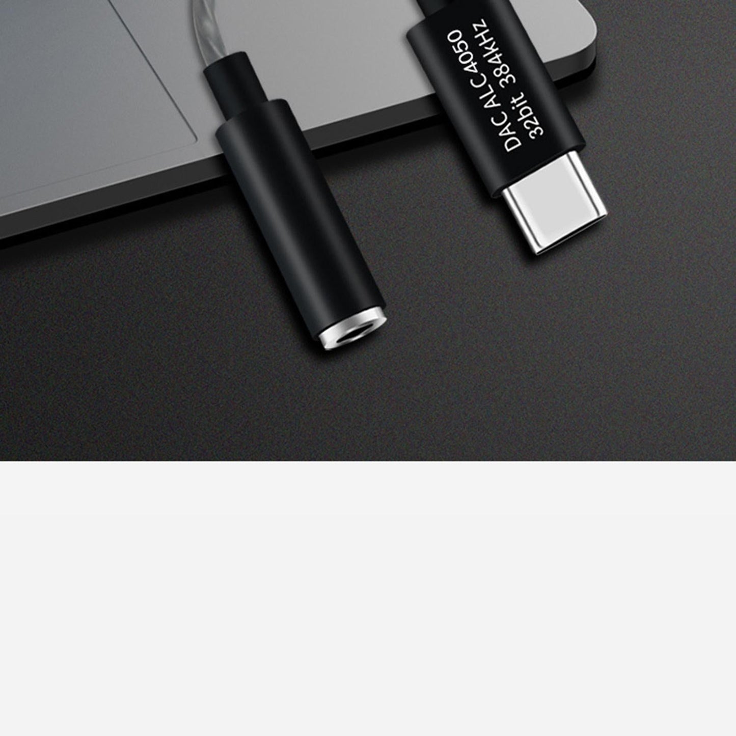 USB C to 3.5mm USB C to Mic Jack Audio Dongle Cable for Microphone Grey