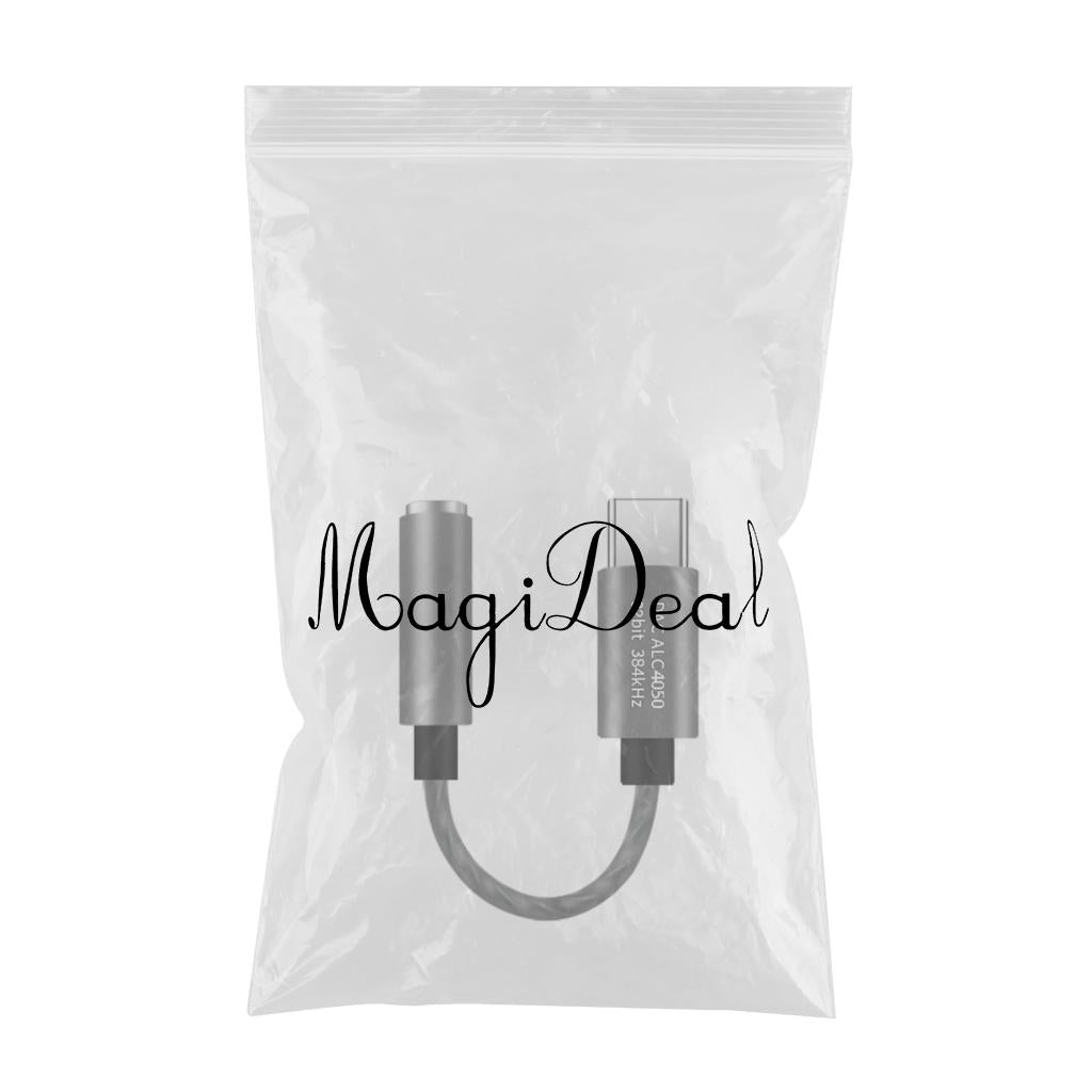 USB C to 3.5mm USB C to Mic Jack Audio Dongle Cable for Microphone Grey