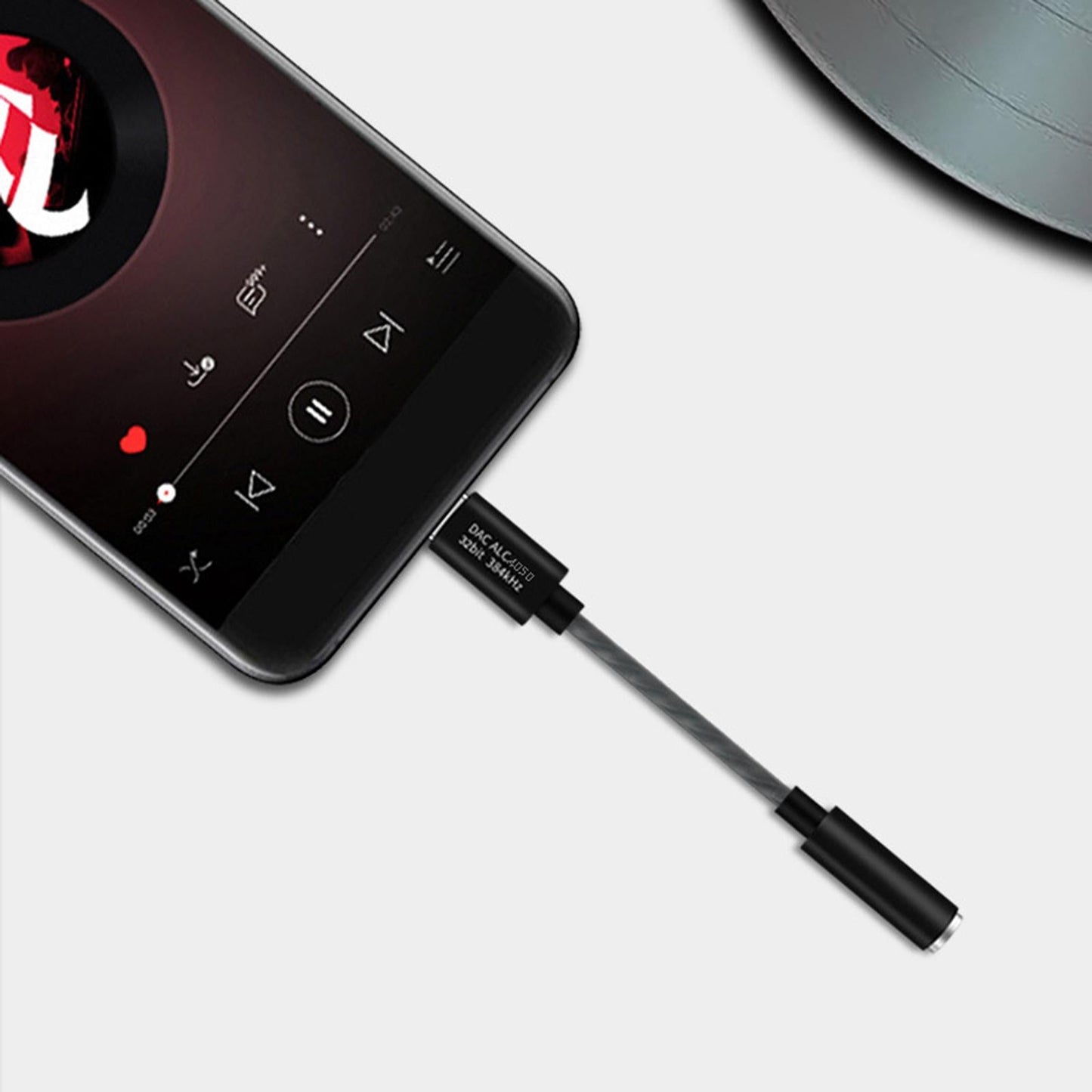 USB C to 3.5mm USB C to Mic Jack Audio Dongle Cable for Microphone Black