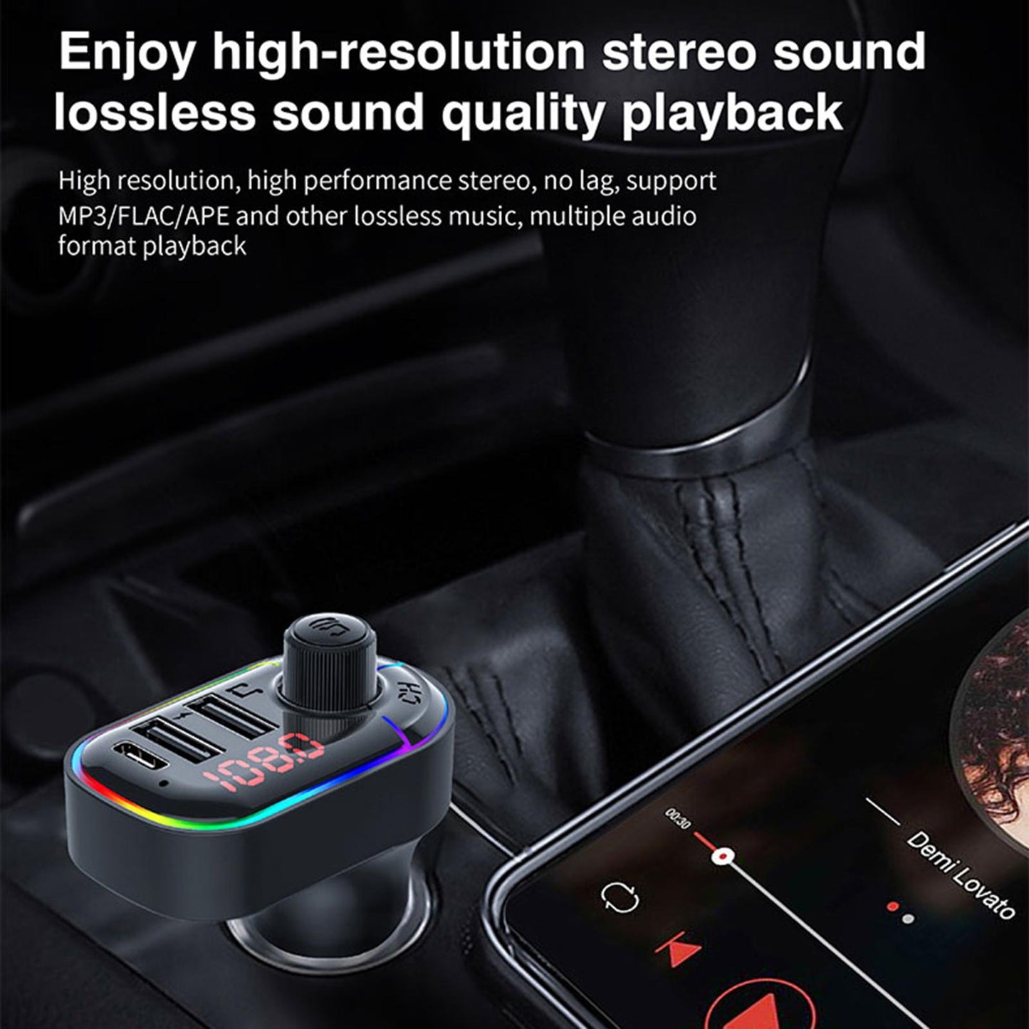 Car Charger Adapter FM Transmitter with Digital Display